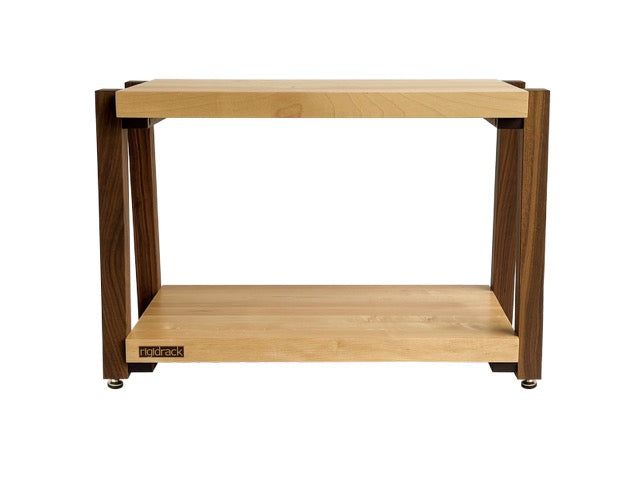 rigidrack® Record Rack - 1 Tier - 1½&quot; Thick Solid Maple Shelves - 1½&quot; Walnut Legs