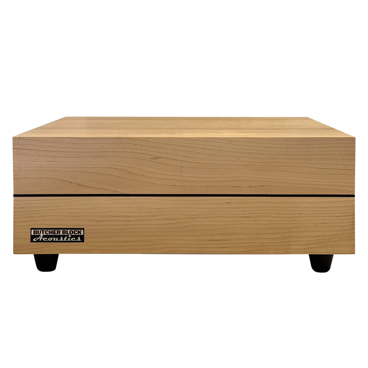 Double B+™ Hardwood Edge-Grain Isolation Platform | M8 Threaded Inserts - 6⅛" Thick | Choice of Footer