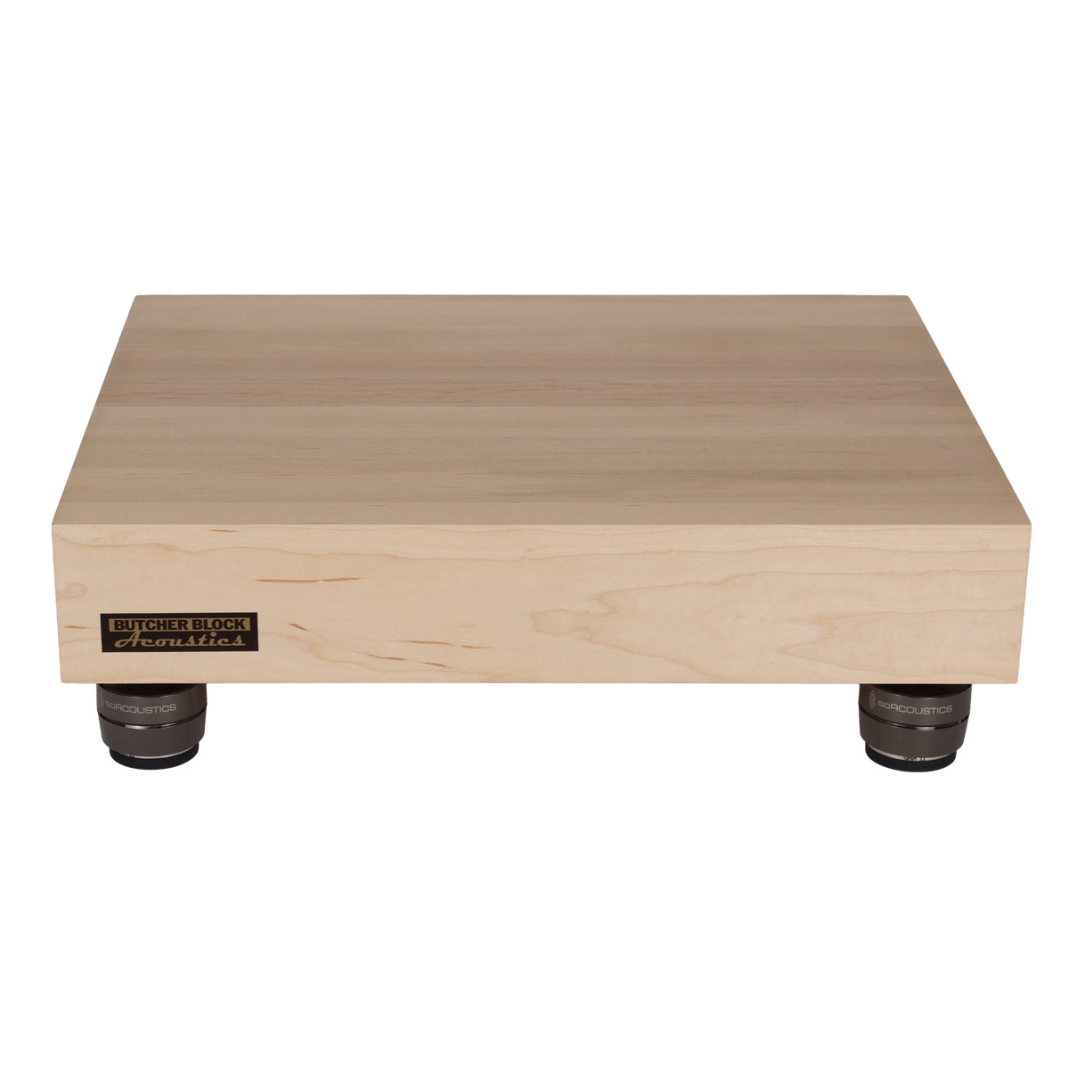 Solid Maple Edge-Grain Audio Platforms w/ M6 or M8 Threaded Brass Inserts - 3&quot; Thick