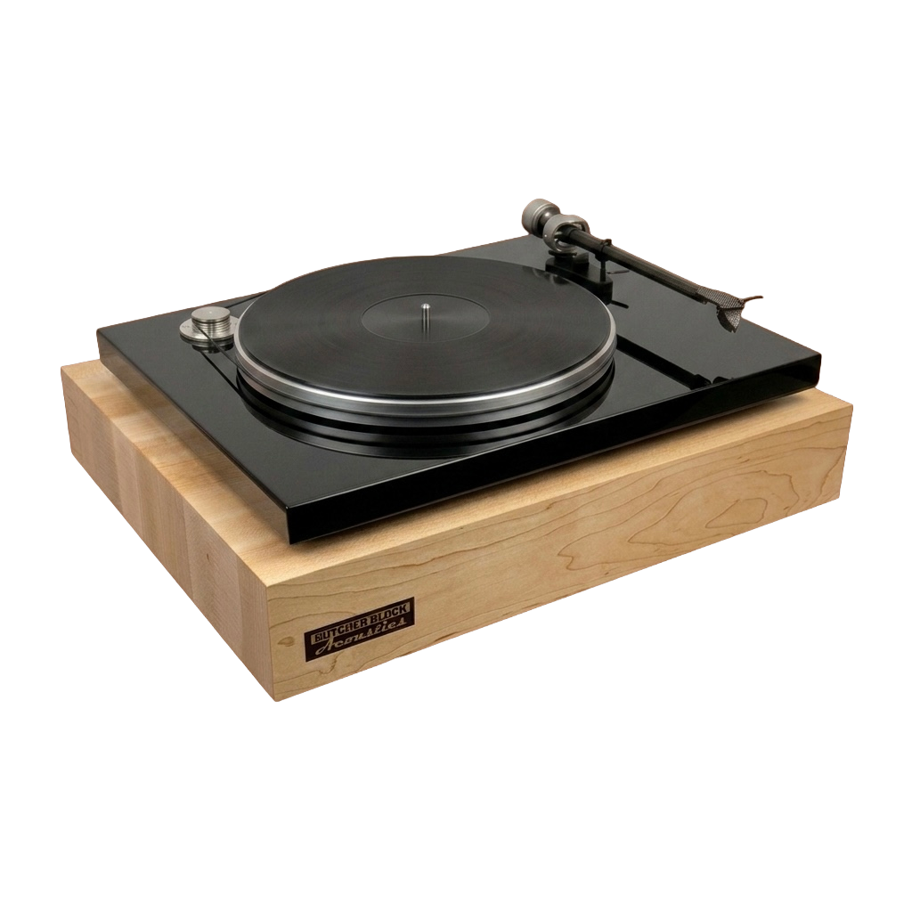 Solid Maple Edge-Grain Audio Platforms w/ M6 or M8 Threaded Brass Inserts - 3" Thick