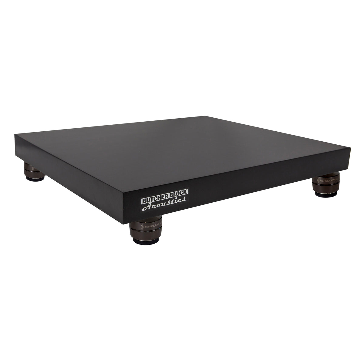 Solid Maple Edge-Grain Midnite Black - Audio Platforms w/ Threaded Brass Inserts - 1½" Thick