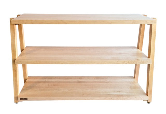 rigidrack® Record Rack - 2 Tier - 1½" Thick Solid Maple Shelves - 1½" Maple Legs