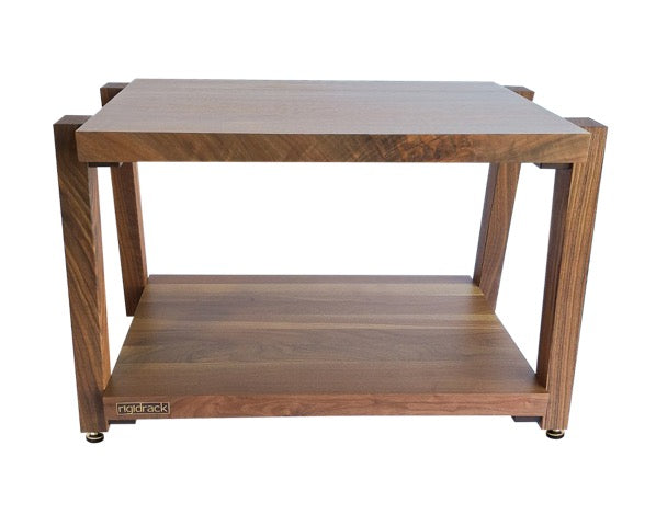 rigidrack® Record Rack - 1 Tier - 1½" Thick Solid Walnut Shelves - 1½" Walnut Legs