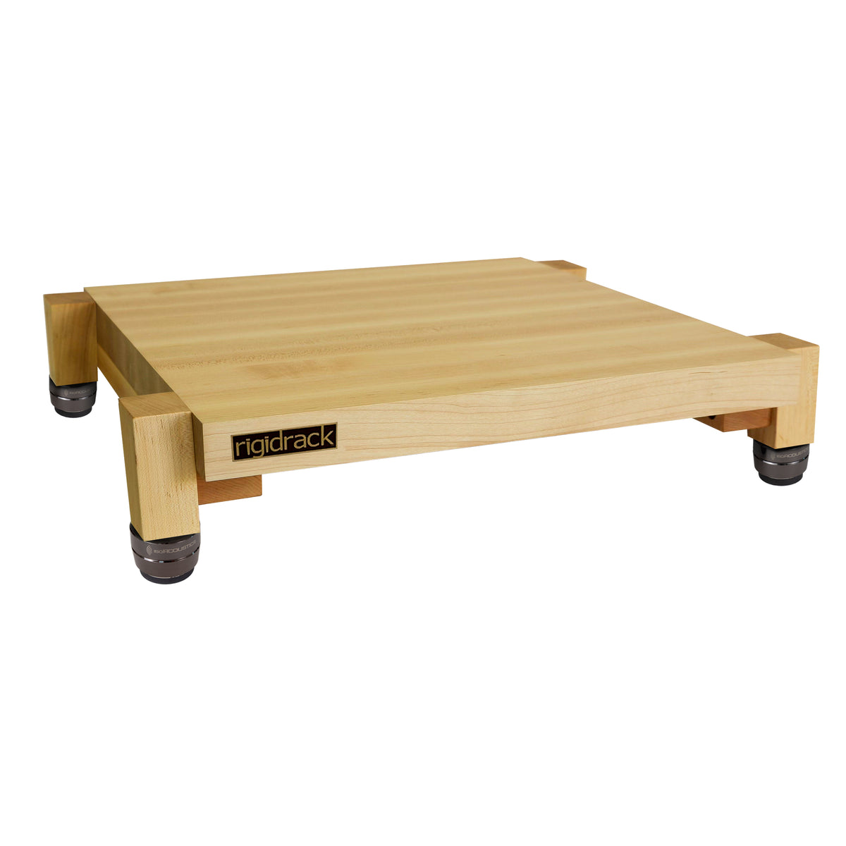 rigidstand - 1½" Thick Solid Maple Platforms - 1½" Thick Maple Legs | Choice of Footer
