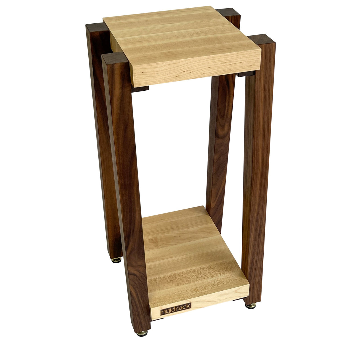 rigidrack® Speaker Stand - 1½&quot; Thick Solid Maple Shelves - 1½&quot; Walnut Legs - 24&quot; Tall (Each)