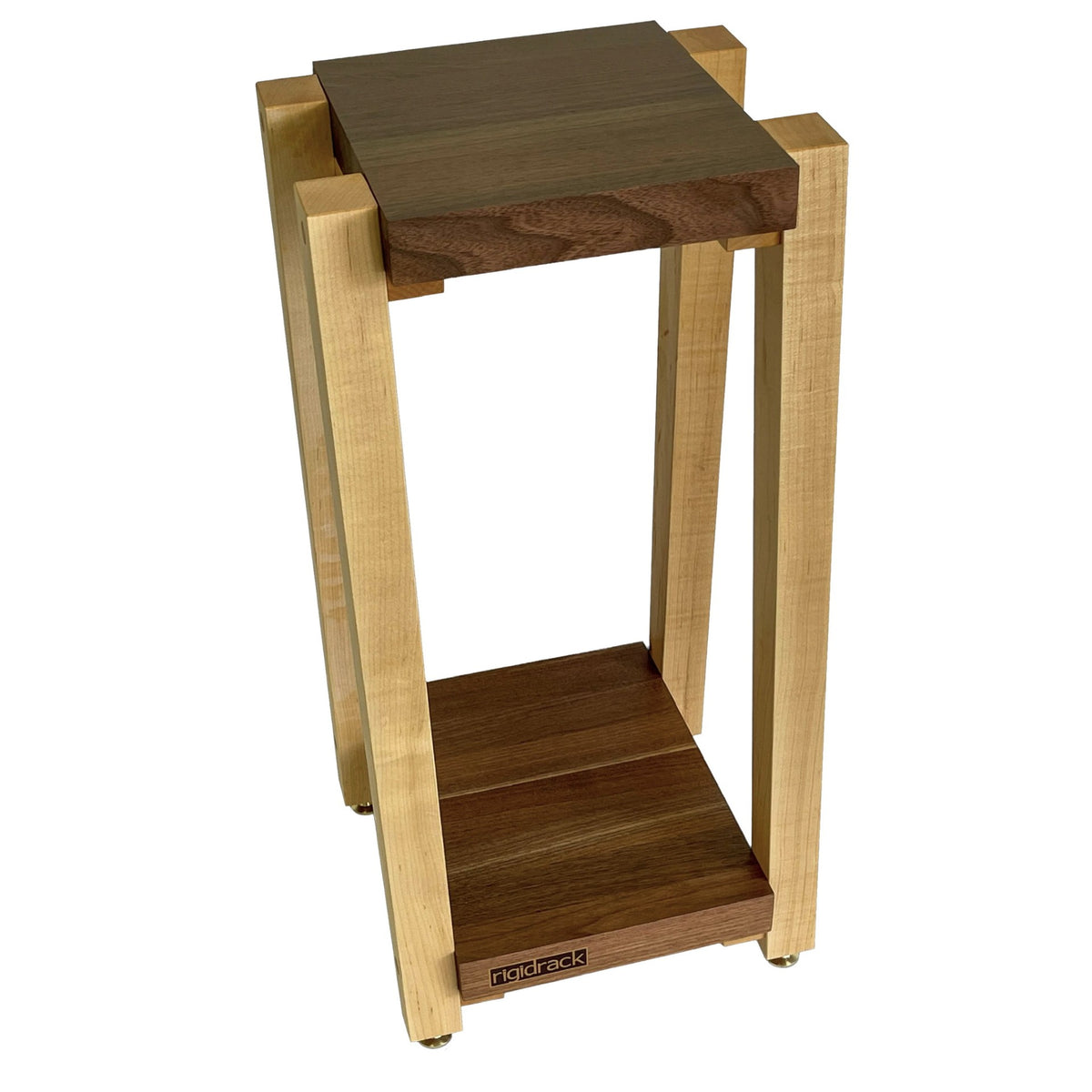 rigidrack® Speaker Stand - 1½&quot; Thick Solid Walnut Shelves - 1½&quot; Maple Legs - 24&quot; Tall (Each)