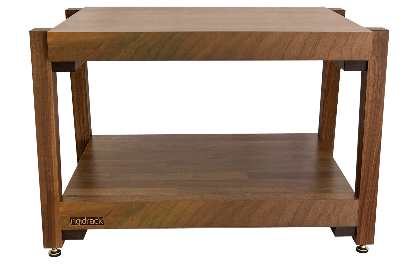 The BEAST by rigidrackPLUS - 2 Shelf - 3" Thick Solid Walnut Shelves - 1¾" Walnut Legs - 14" Shelf Spacing