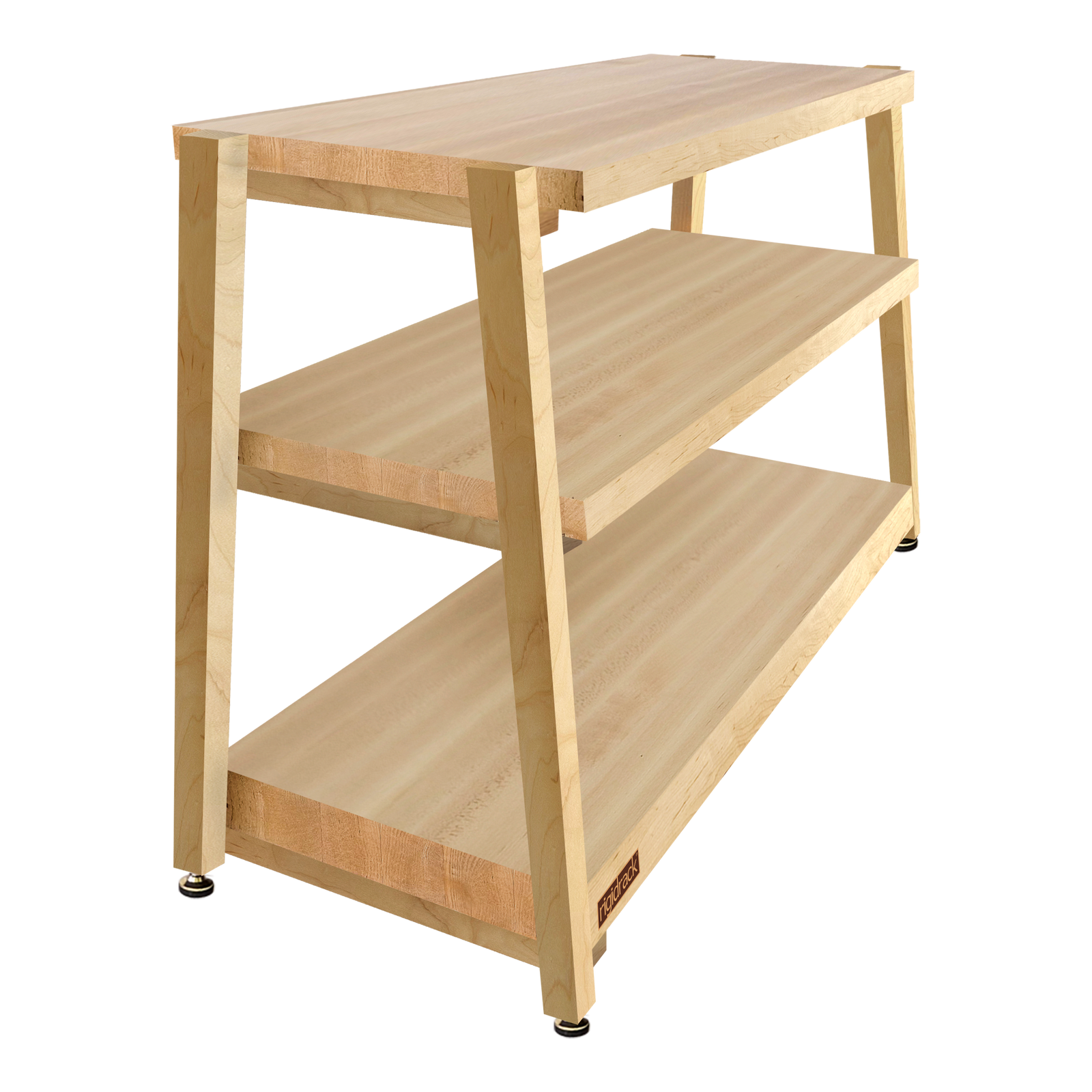 The BEAST by rigidrackPLUS - 3 Shelf - 1½" Thick Solid Maple Top & Middle Shelves - 3" Thick Solid Maple Bottom Shelf - 1¾" Maple Legs - Extended Shelf Spacing