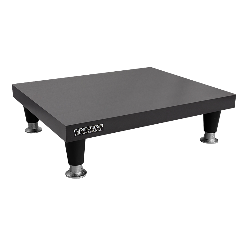 Vibe-Guard™ Amp Stand – Solid 1½" Thick Edge-Grain Midnite Maple (Black) Acoustic Isolation Platform with High-Mass Decoupling Legs