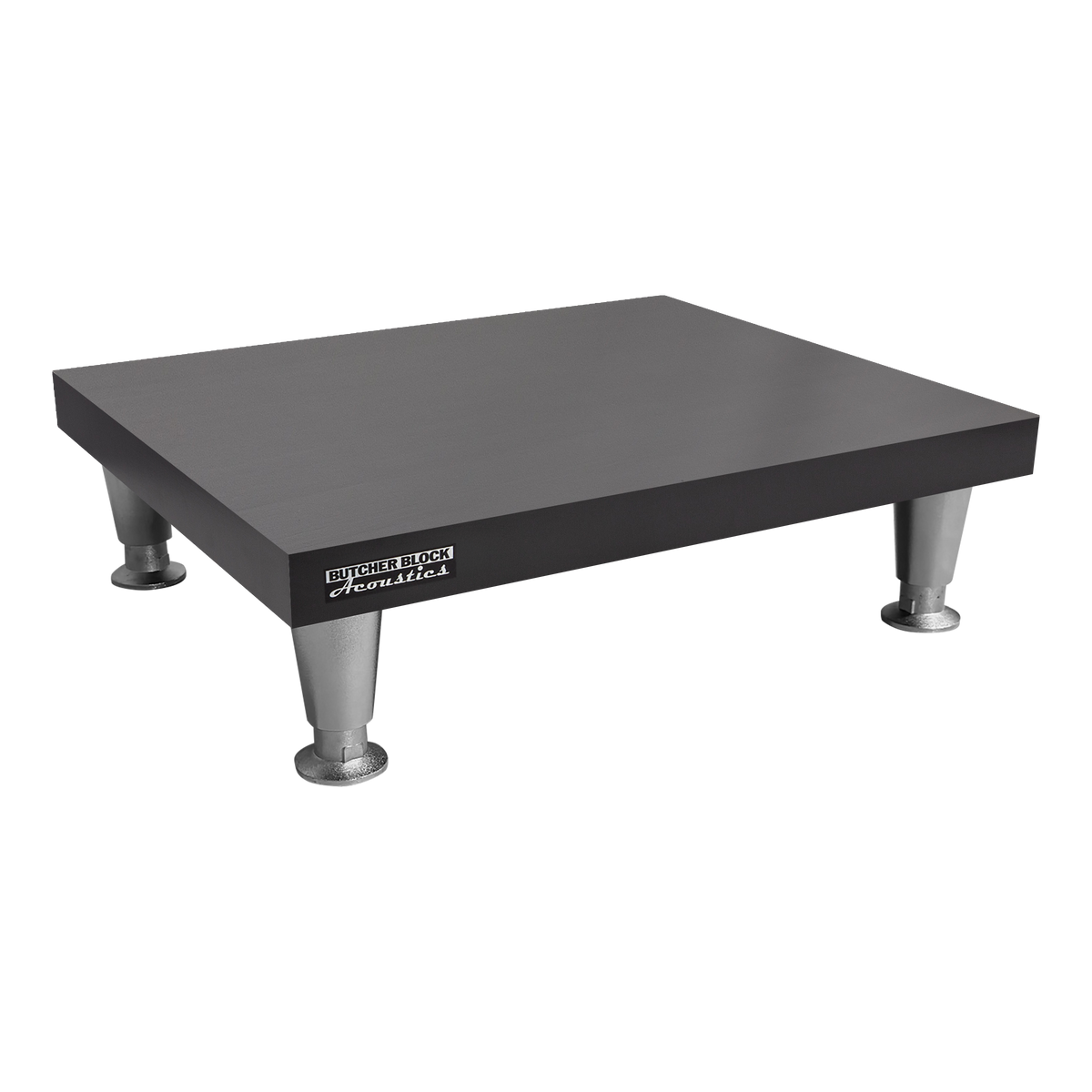 Vibe-Guard™ Amp Stand – Solid 1¾" Thick Edge-Grain Midnite Maple (Black) Acoustic Isolation Platform with High-Mass Decoupling Legs