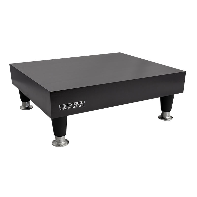 Vibe-Guard™ Amp Stand – Solid 3" Thick Edge-Grain Midnite Maple (Black) Acoustic Isolation Platform with High-Mass Decoupling Legs