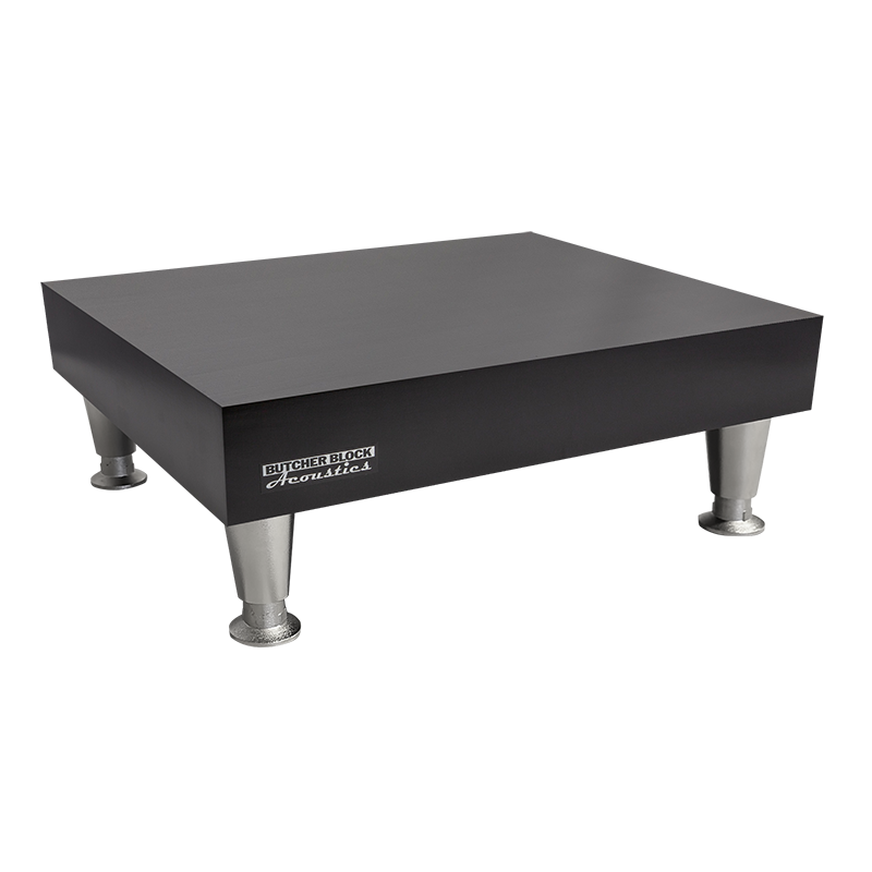 Vibe-Guard™ Amp Stand – Solid 3" Thick Edge-Grain Midnite Maple (Black) Acoustic Isolation Platform with High-Mass Decoupling Legs