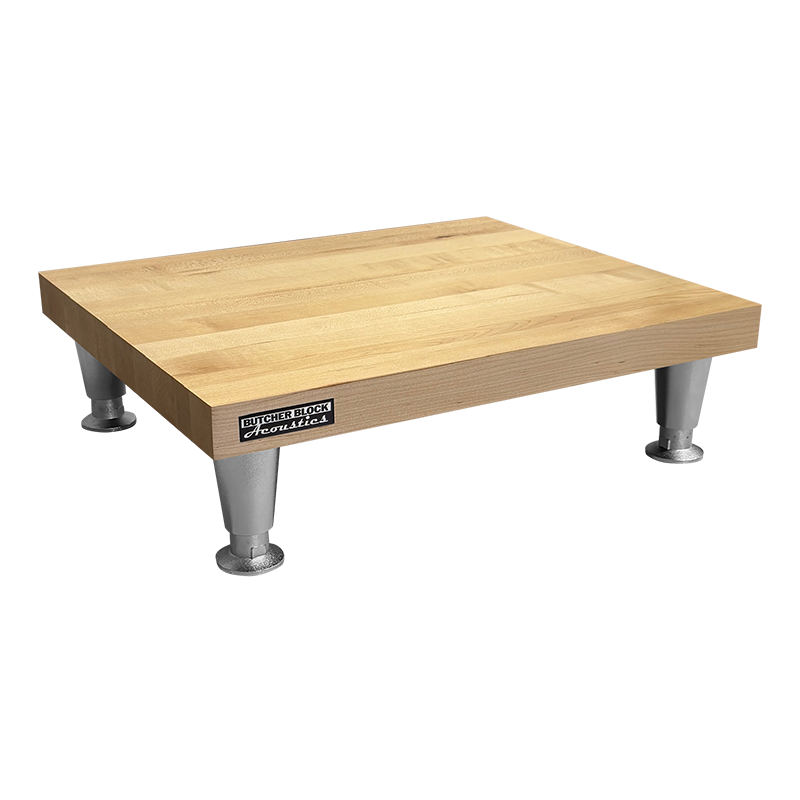 Vibe-Guard™ Amp Stand – Solid 1¾" Thick Edge-Grain Maple Acoustic Isolation Platform with High-Mass Decoupling Legs