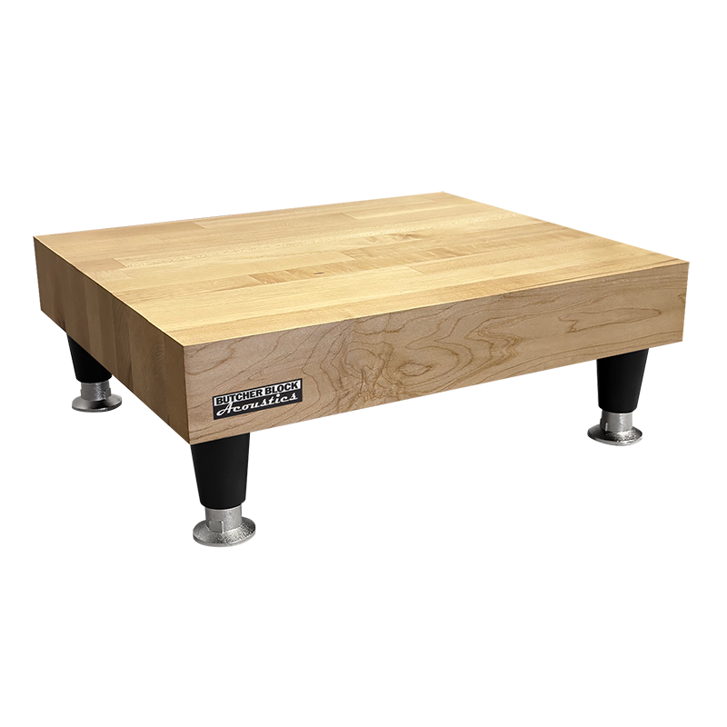 Vibe-Guard™ Amp Stand – Solid 3" Thick Edge-Grain Maple Acoustic Isolation Platform with High-Mass Decoupling Legs