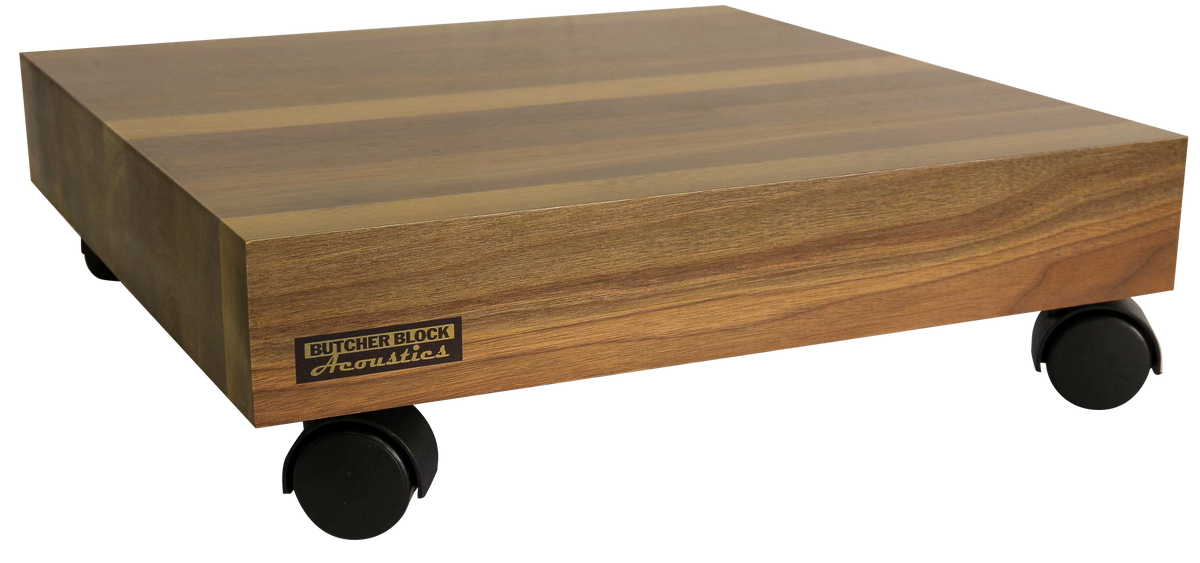 Mobile Amp Stands - Solid Walnut Platforms w/ 2&quot; Swivel Stem Casters