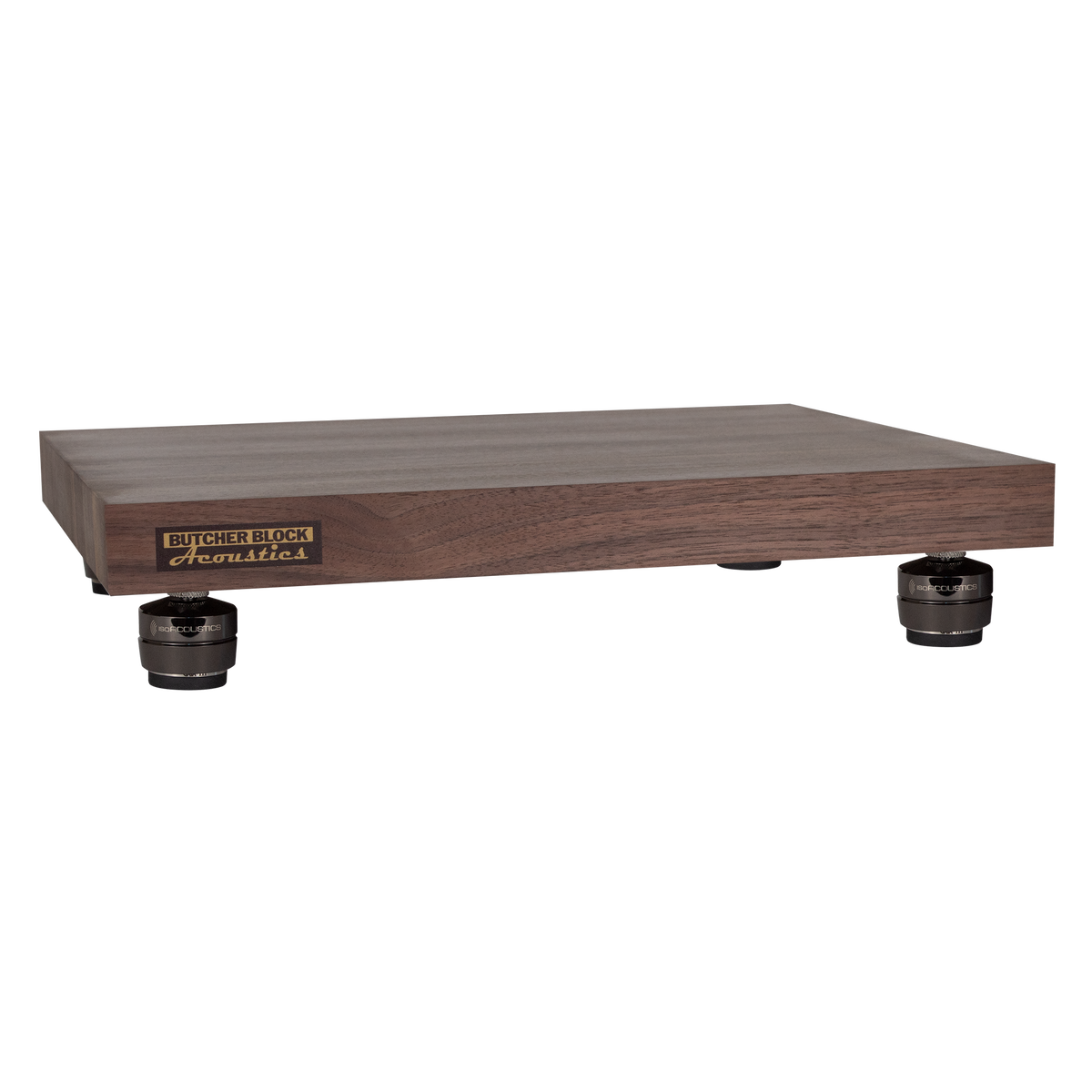 Solid Walnut Edge-Grain Audio Platforms | IsoAcoustics GAIA Feet | 1½" Thick