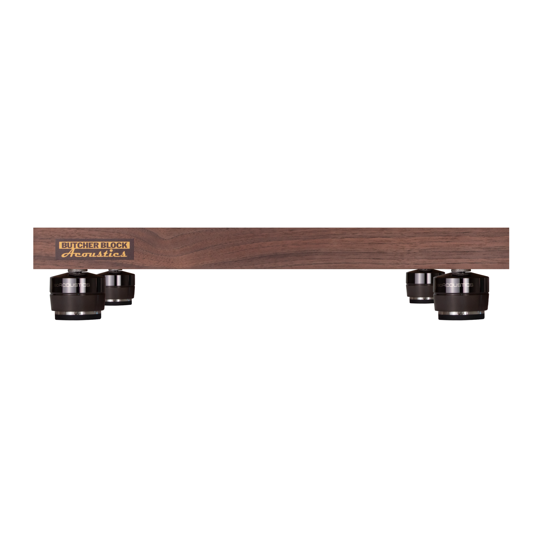 Solid Walnut Edge-Grain Audio Platforms | IsoAcoustics GAIA Feet | 1½" Thick