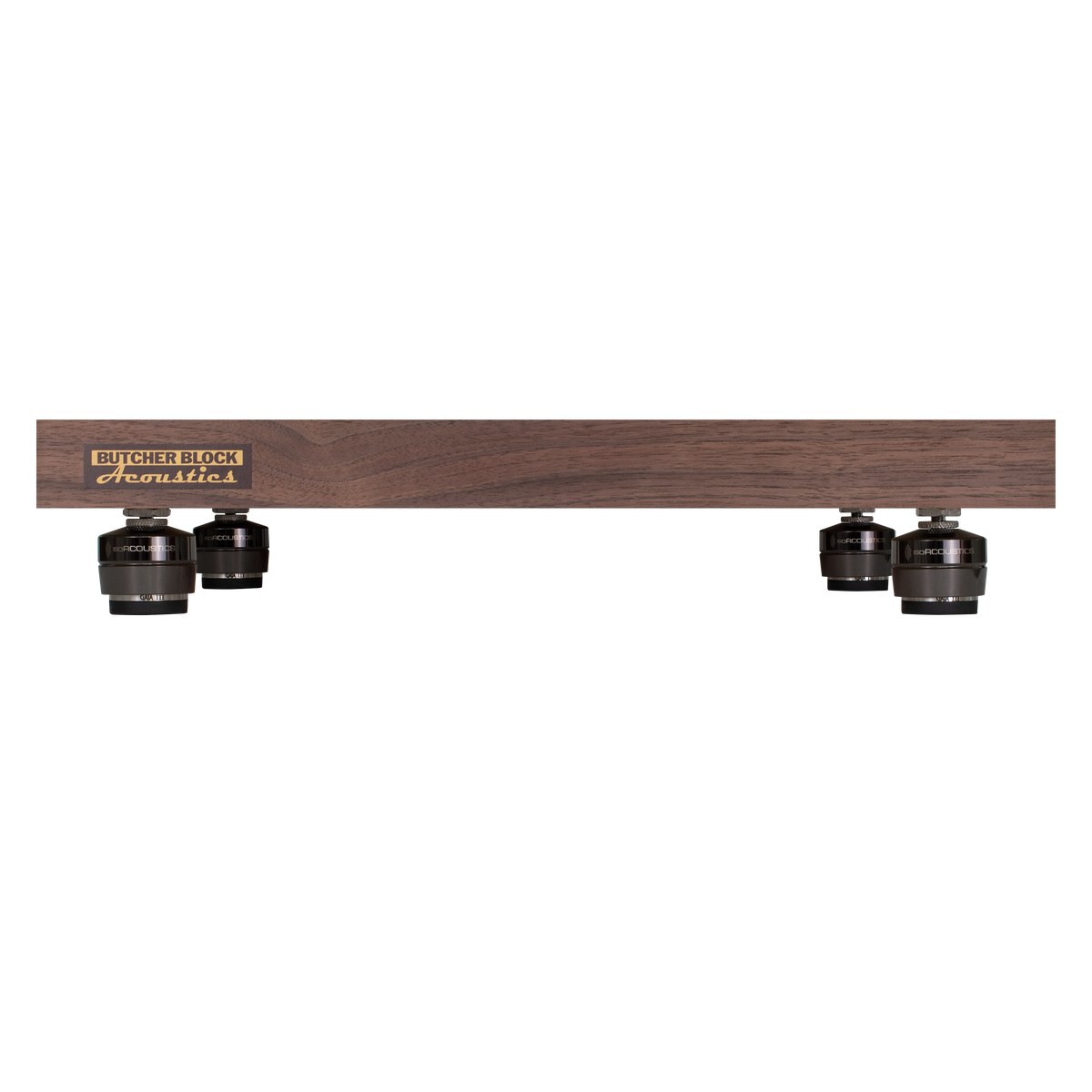 Solid Walnut Edge-Grain Audio Platforms w/ M6 or M8 Threaded Brass Inserts - 1½&quot; Thick