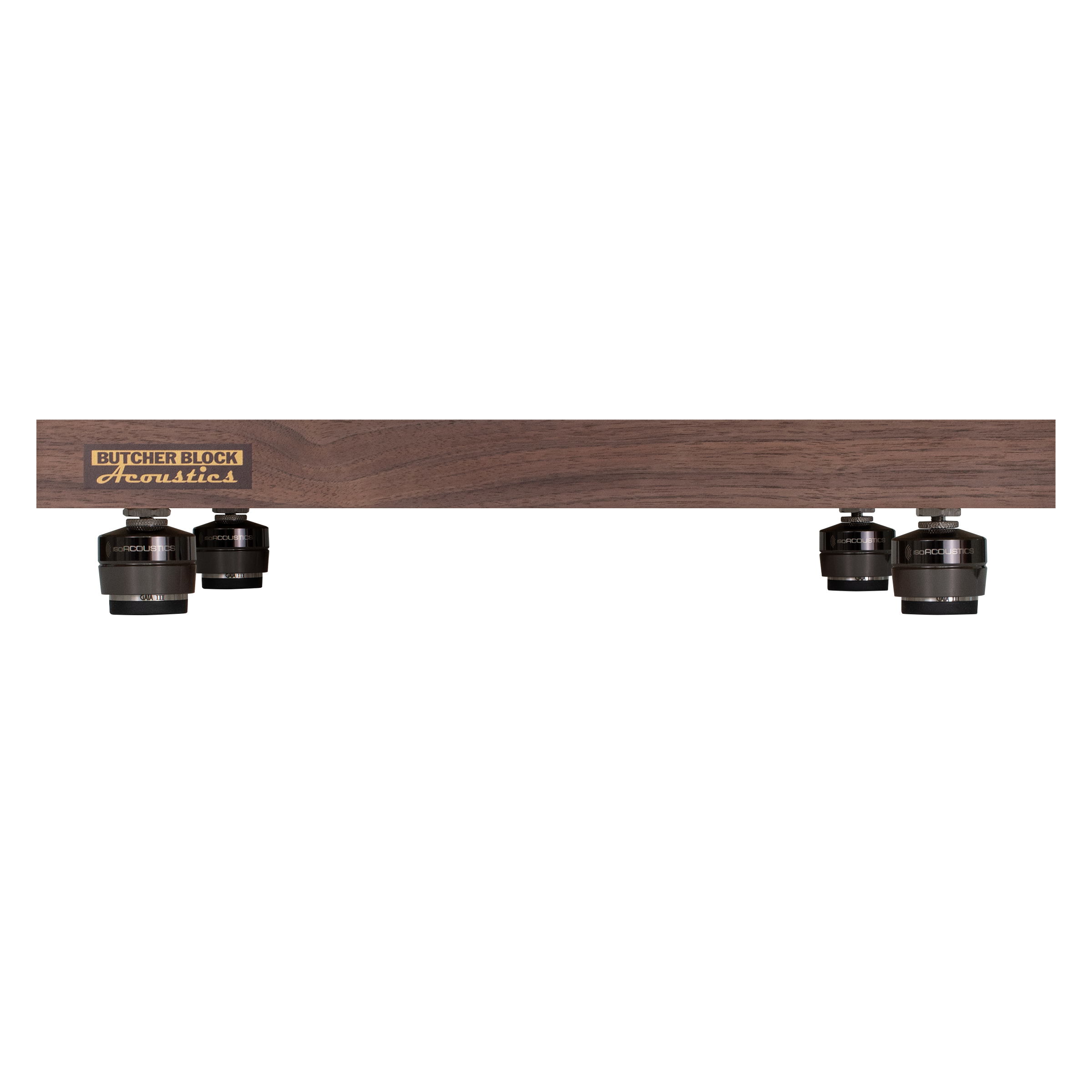 Solid Walnut Edge-Grain Audio Platforms w/ M6 or M8 Threaded Brass Ins ...