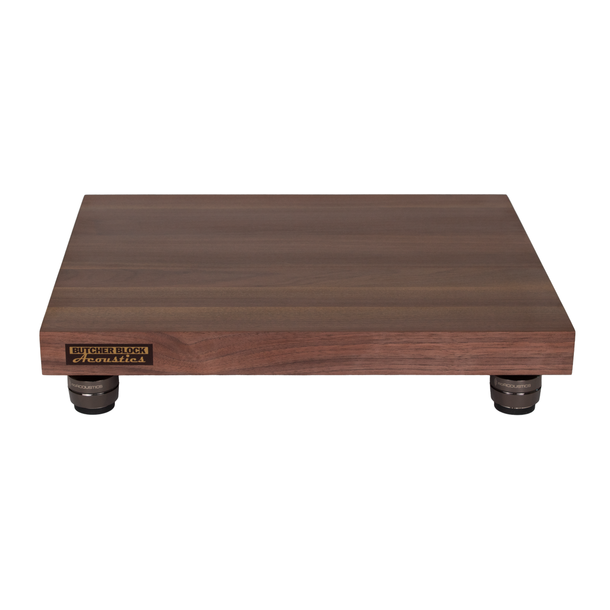 Solid Walnut Edge-Grain Audio Platforms | IsoAcoustics GAIA Feet | 1½&quot; Thick