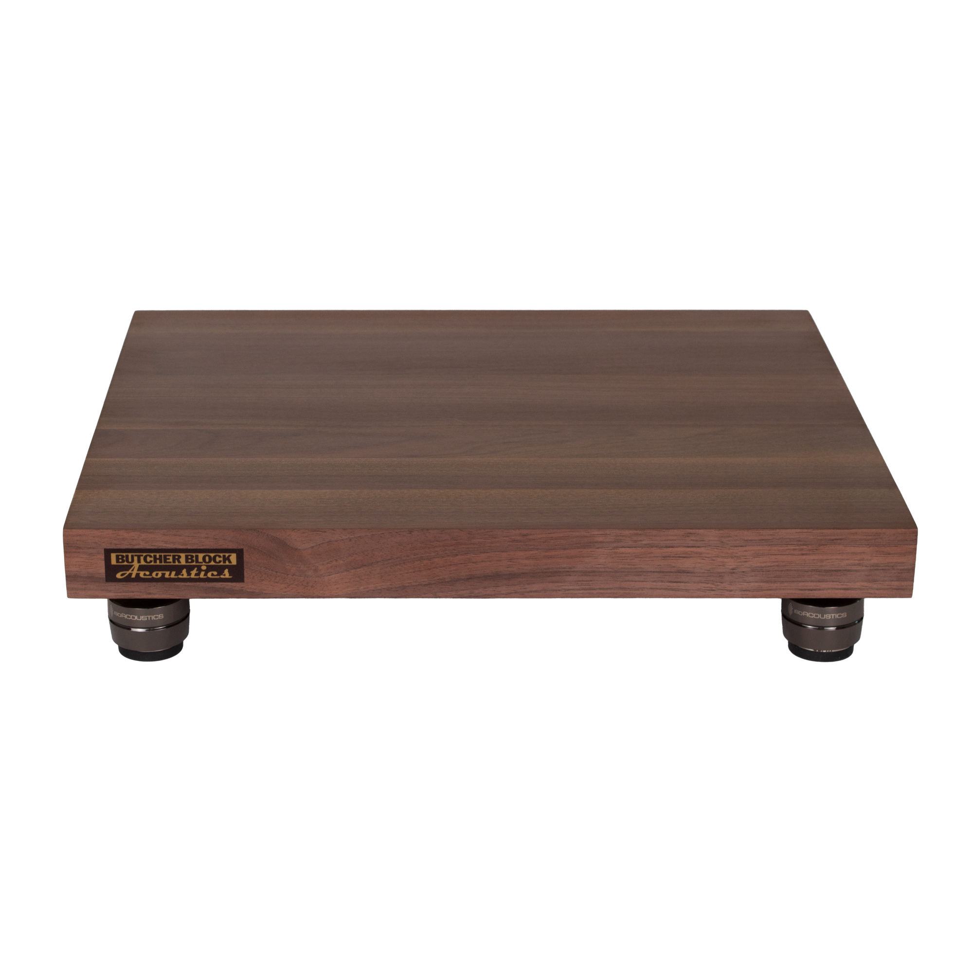 Solid Walnut Edge-Grain Audio Platforms | IsoAcoustics GAIA Feet | 1½" Thick