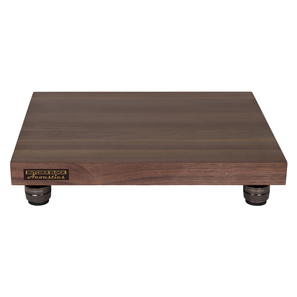 Solid Walnut Edge-Grain Audio Platforms w/ M6 or M8 Threaded Brass Inserts - 1½&quot; Thick