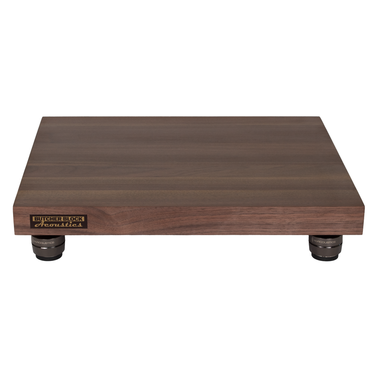 Solid Walnut Edge-Grain Audio Platforms w/ M6 or M8 Threaded Brass Inserts - 1¾" Thick