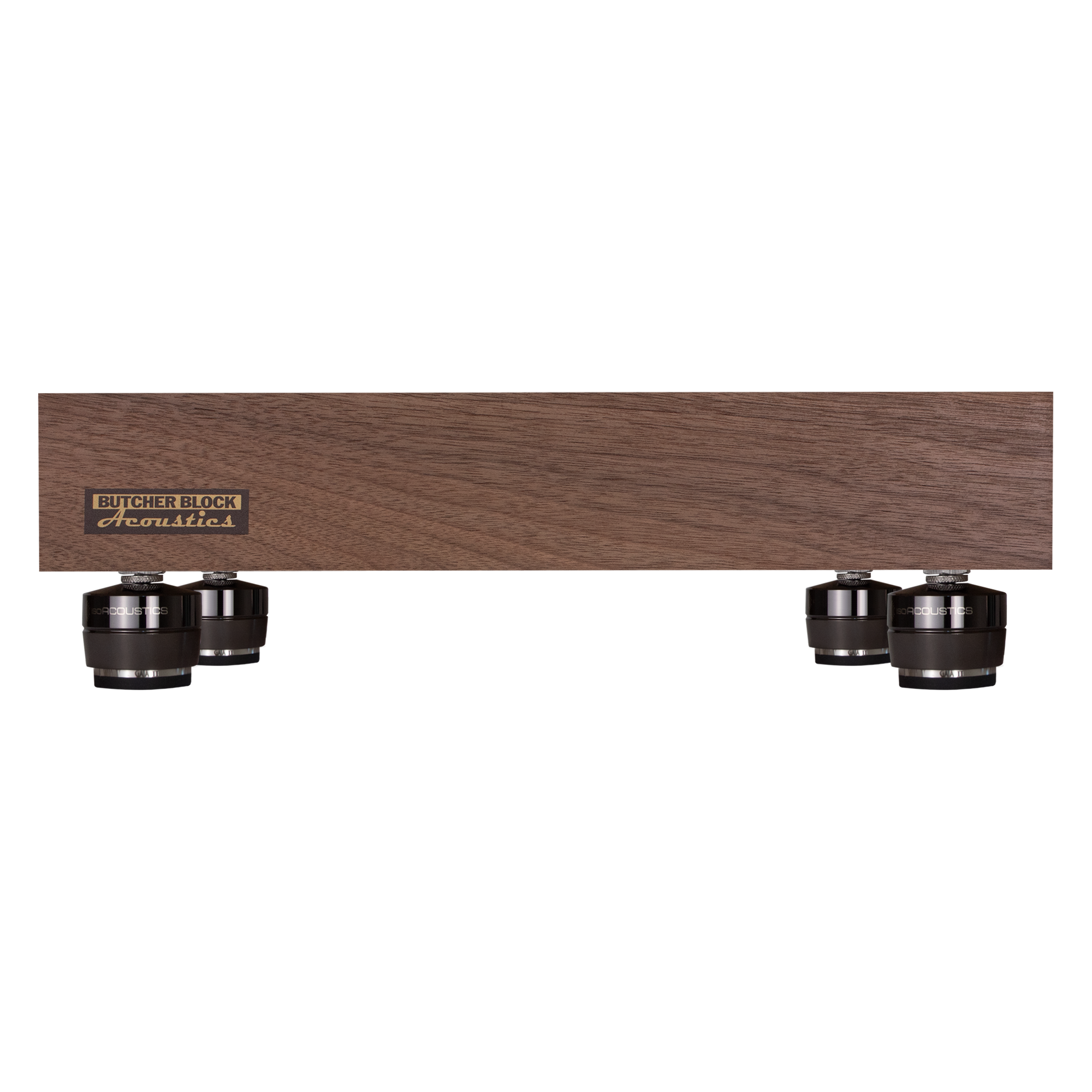 Solid Walnut Edge-Grain Audio Platforms w/ M6 or M8 Threaded Brass