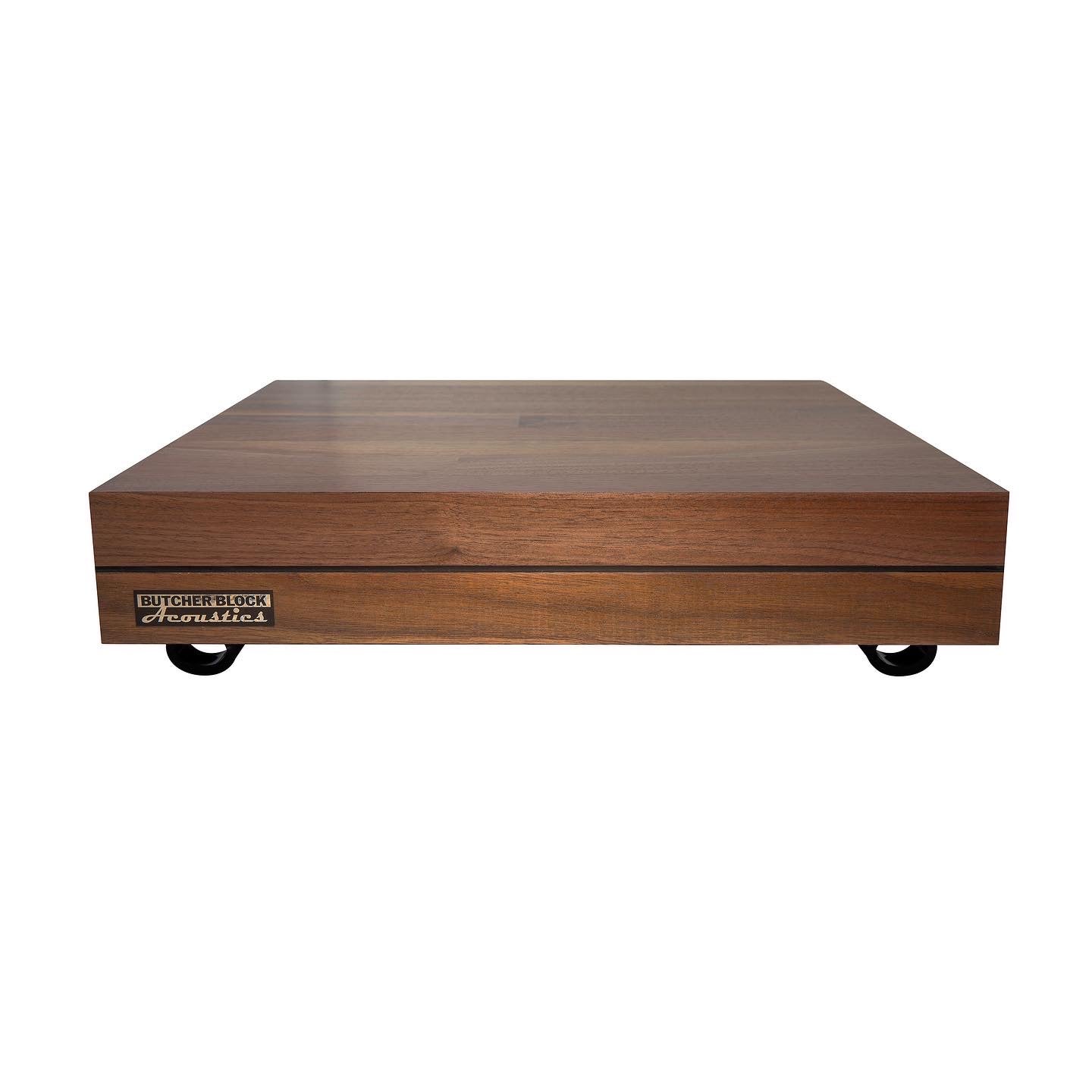 Double B - Walnut Edge-Grain Isolation Platform w/ M6 or M8 Threaded Inserts - 3⅛" Thick | Choice of Footer