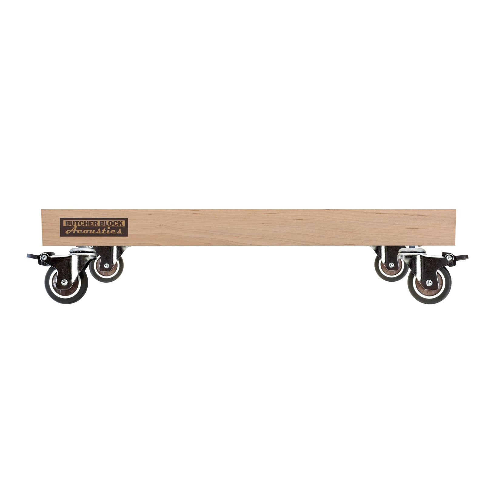 Mobile Audio Stands - Solid Maple Platforms with 2" TPE Swivel Stem Casters