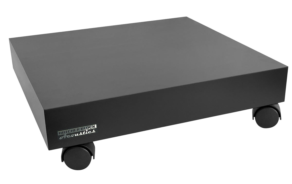 Mobile Amp Stands - Solid Maple Platforms w/ 2&quot; Swivel Stem Casters - Midnite Black