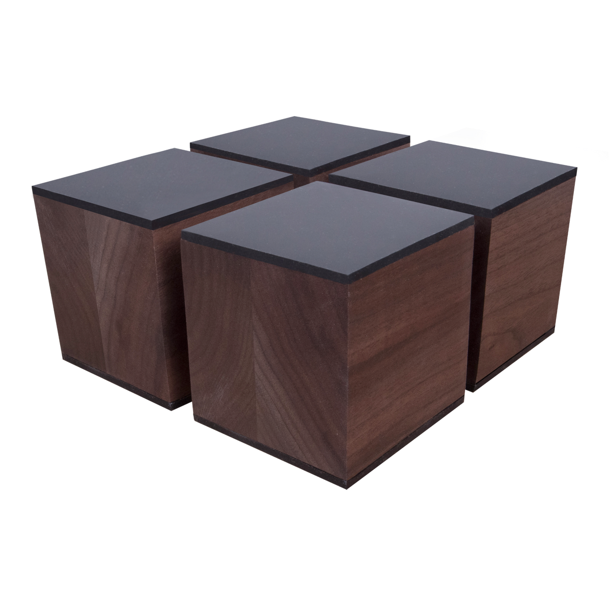 Isolation Blocks - Solid Hardwood - Viscoelastic Damping Pad Top &amp; Bottom (Set/4)