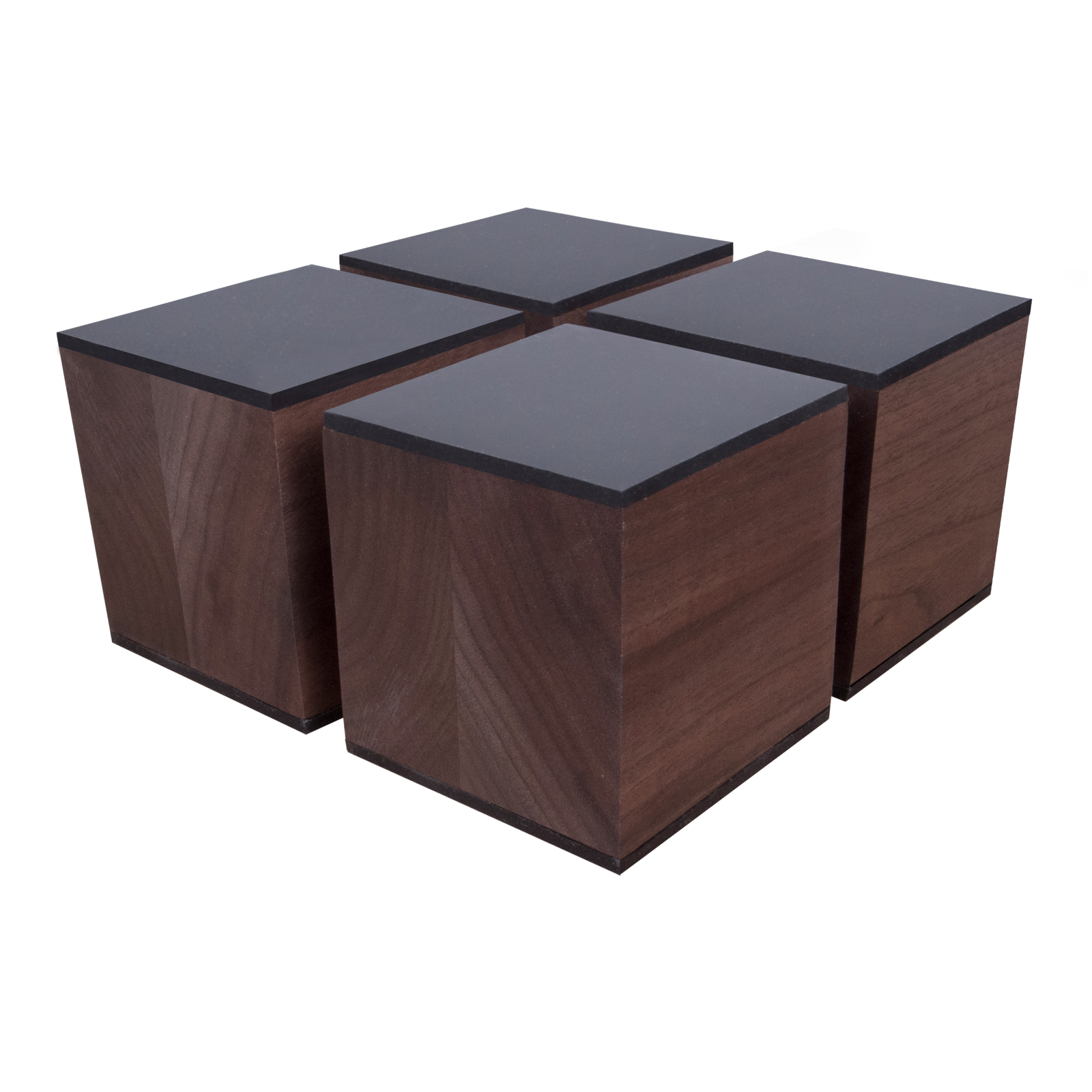 Isolation Blocks - Solid Hardwood - Viscoelastic Damping Pad Top & Bottom (Set/4)