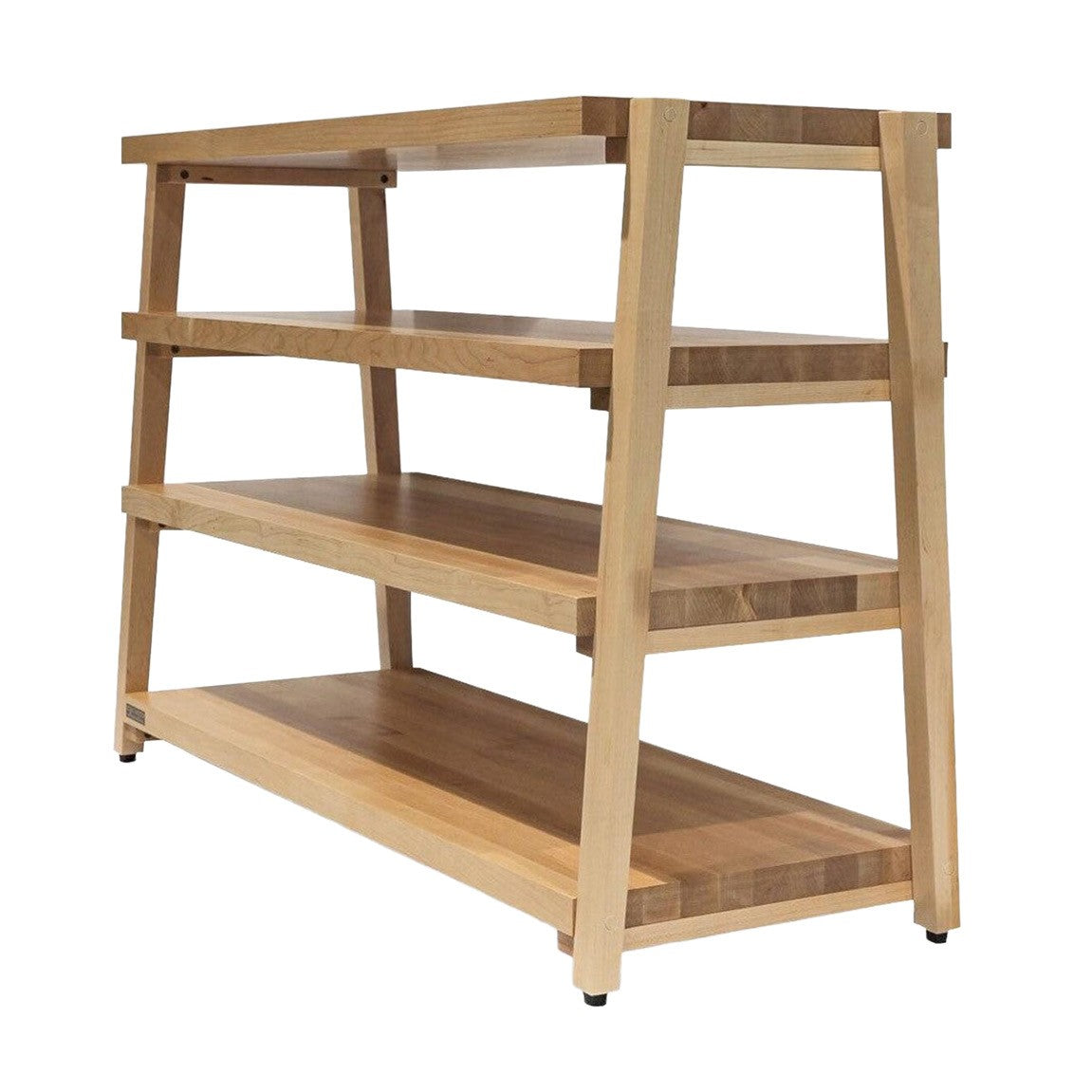 rigidrack® - 4 Shelf Rack - 1½&quot; Thick Solid Maple Shelves - 1½&quot; Maple Legs - Standard Shelf Spacing