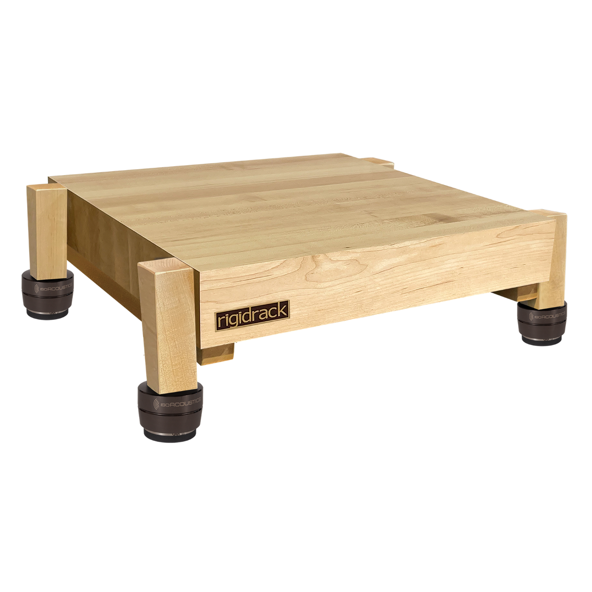 rigidstand - 3" Thick Solid Maple Platforms - 1½" Thick Maple Legs | IsoAcoustics GAIA Feet