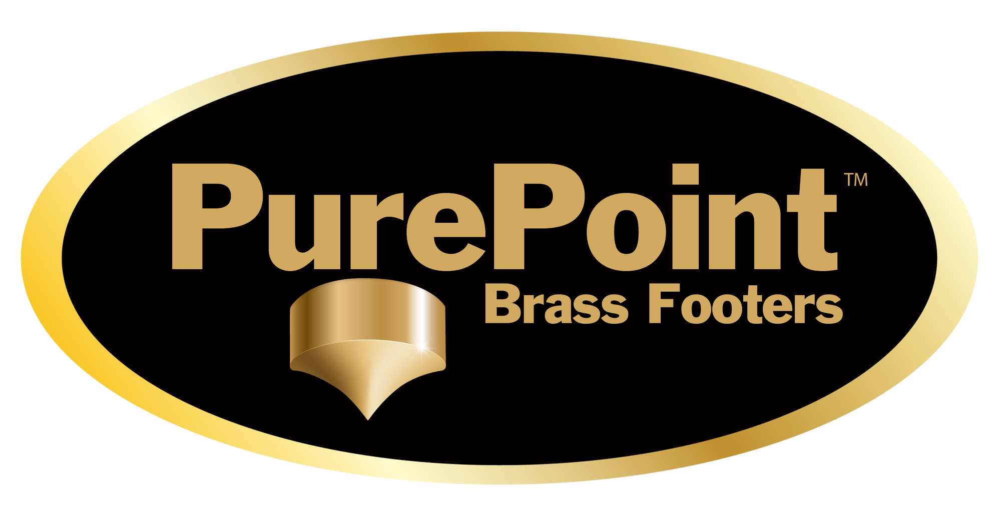 PUREPOINT® BRASS FOOTERS 1⅝” DIA X 1½” TALL (SET OF 3)