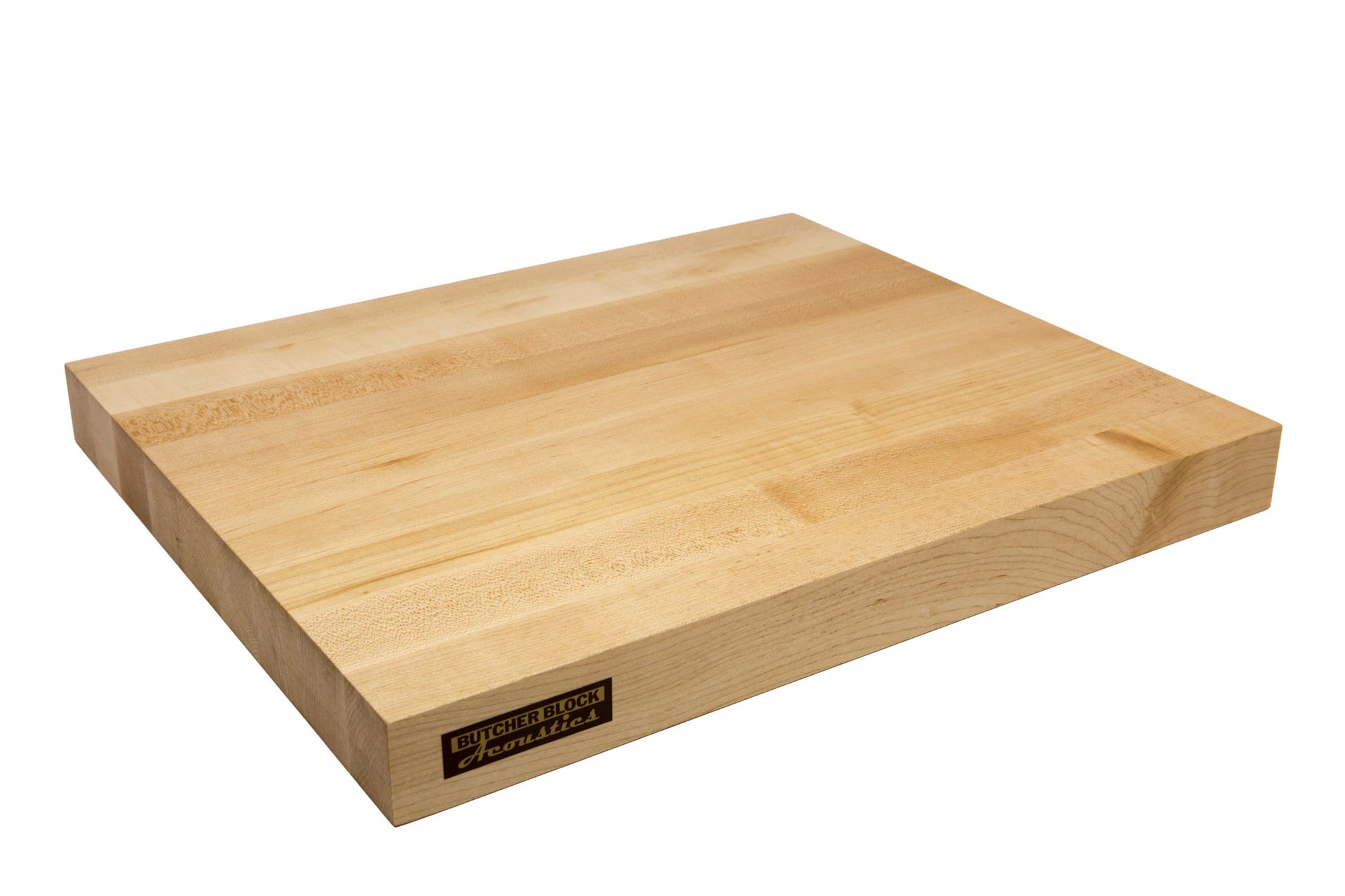 SOLID MAPLE EDGE-GRAIN AUDIO PLATFORMS 1¾" THICK W/ THREADED BRASS INSERTS
