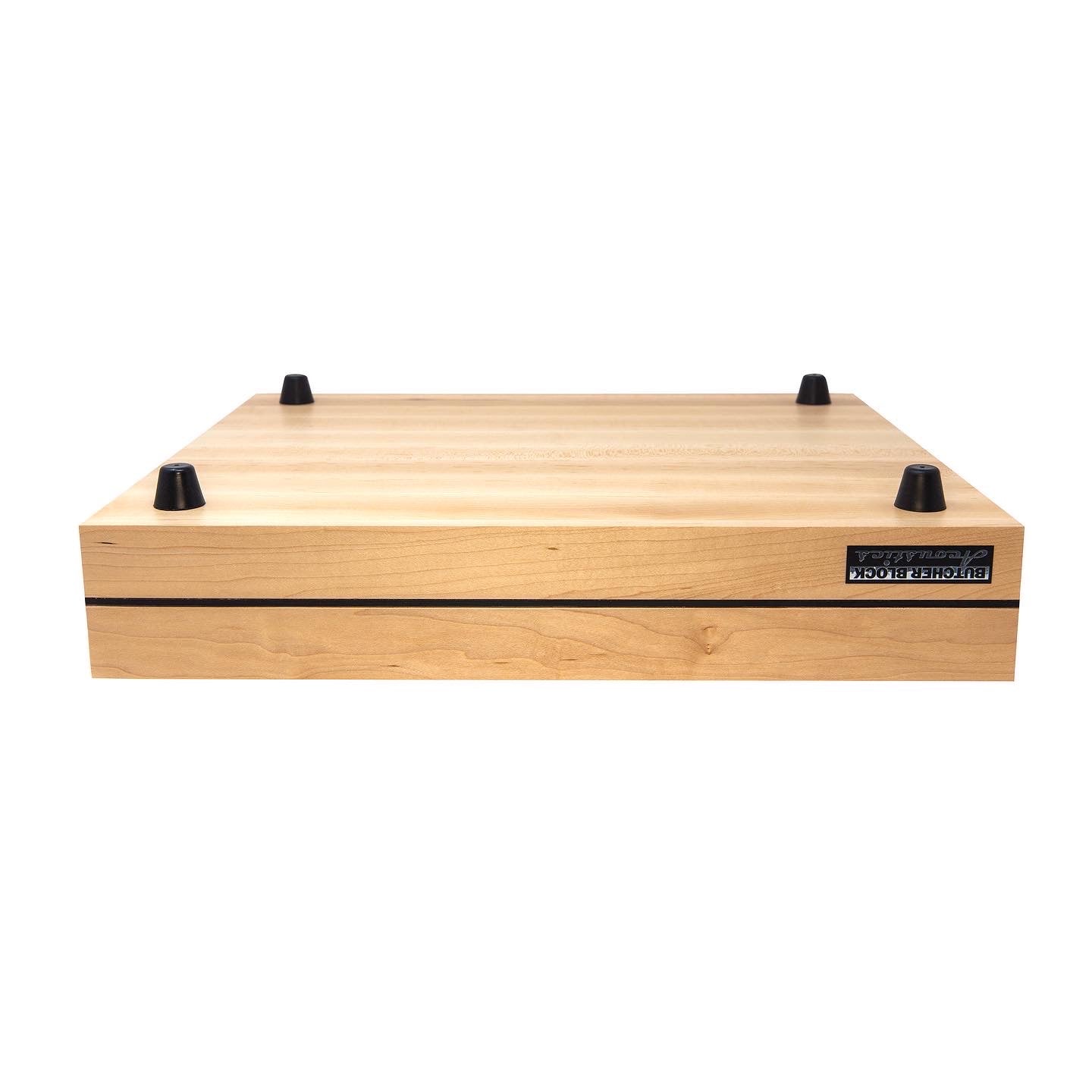 Double B - Maple Edge-Grain Isolation Platform w/ M6 or M8 Threaded Brass Inserts - 3⅛" Thick