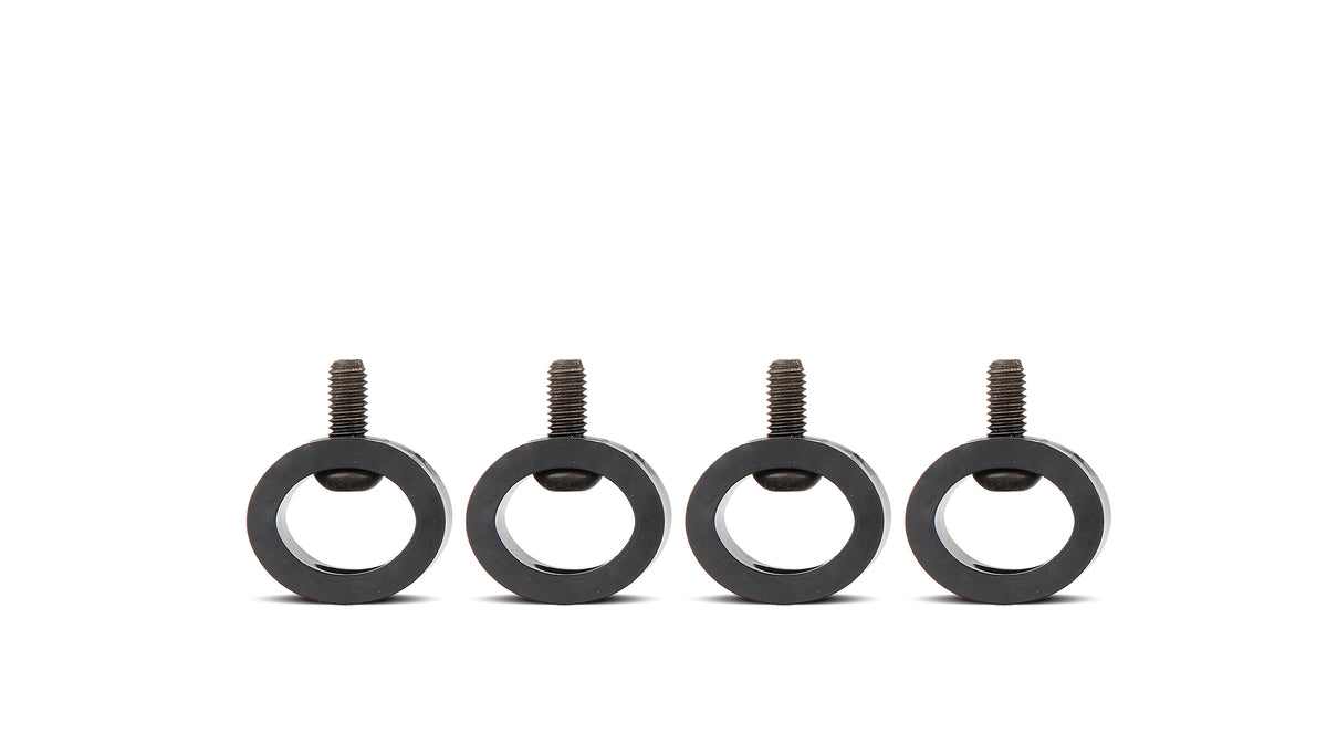 Solid Maple Edge-Grain Midnite Black - Audio Platforms w/ Threaded Brass Inserts - 1½" Thick