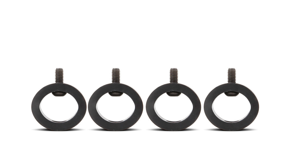 Solid Maple Edge-Grain Midnite Black - Audio Platforms w/ Threaded Brass Inserts - 1¾&quot; Thick