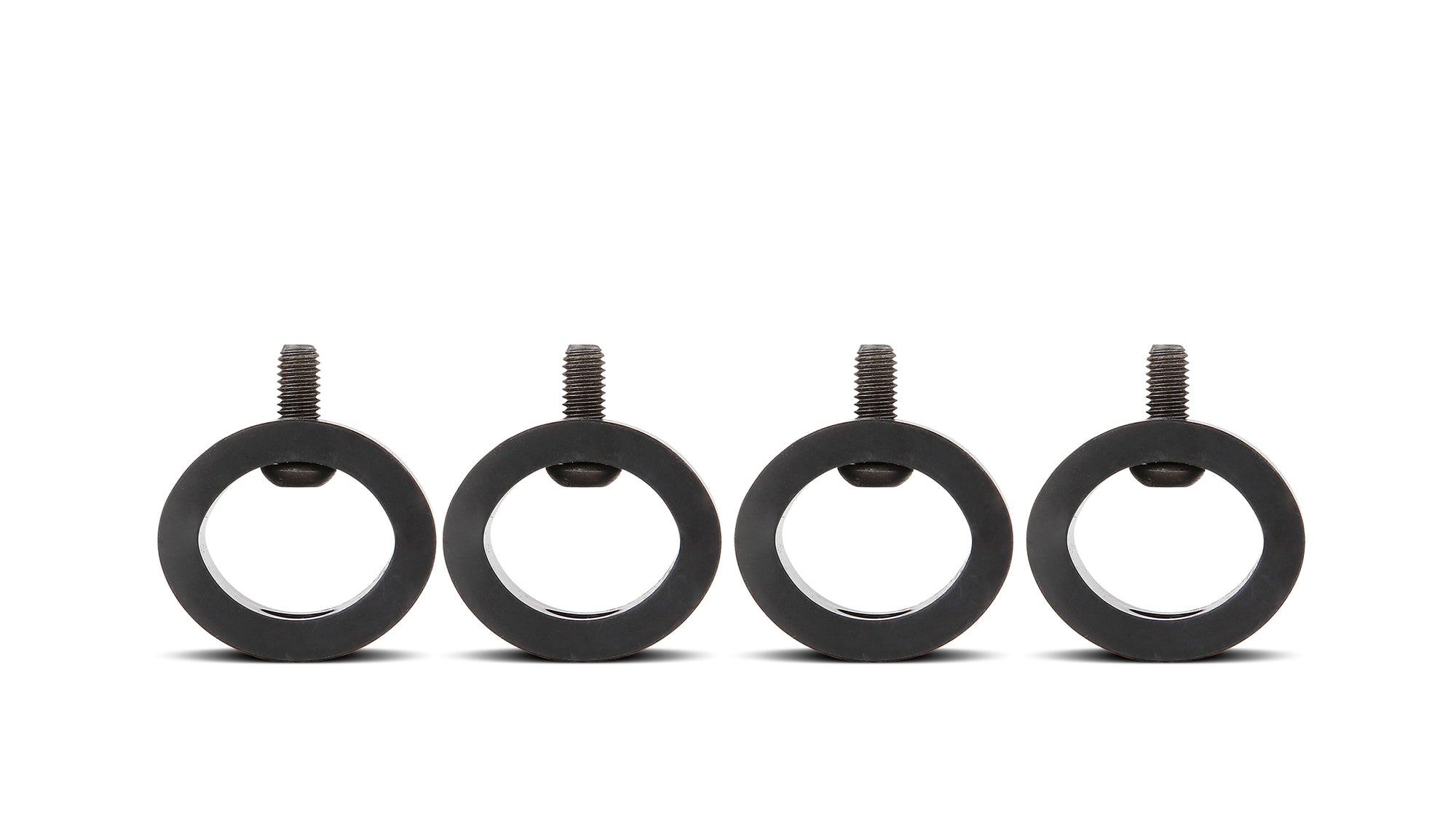 Solid Maple Edge-Grain Audio Platforms w/ Threaded Brass Inserts - Midnite Black - 1-3/4" Thick