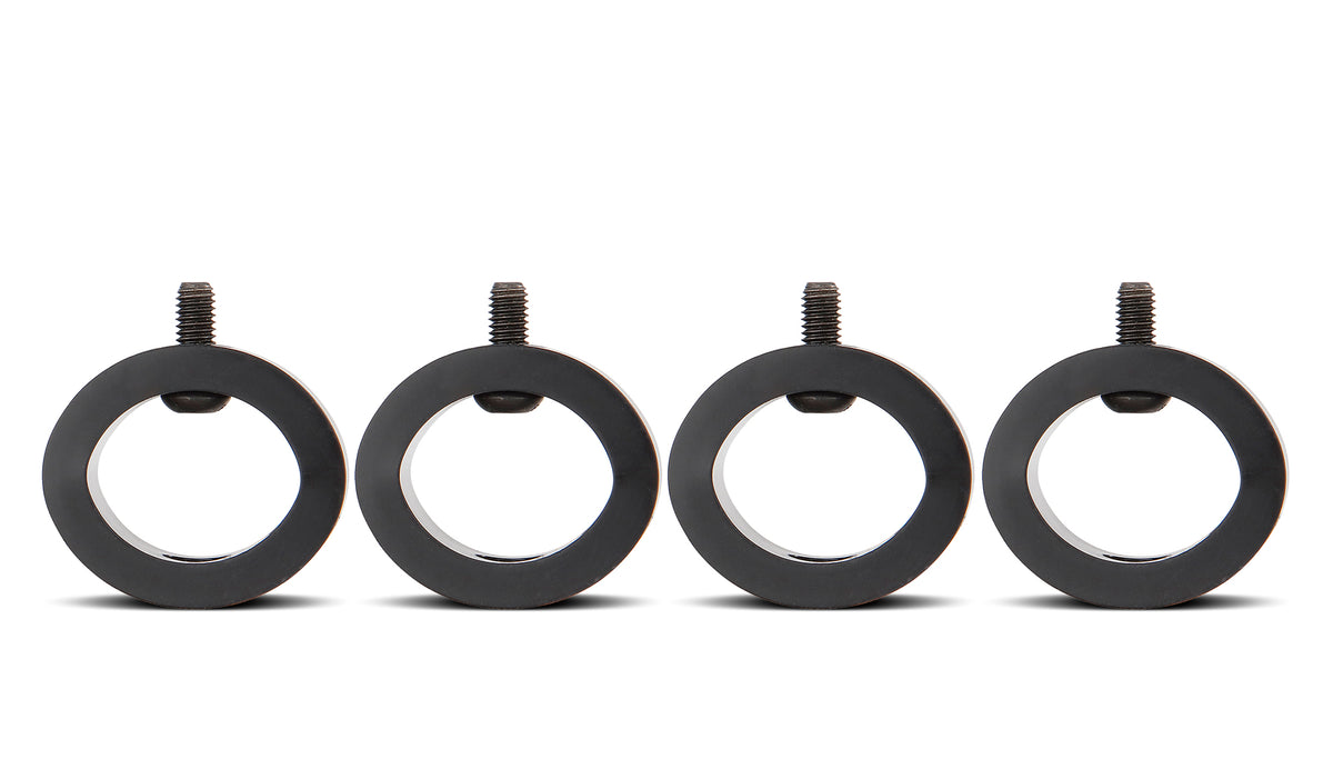 Solid Maple Edge-Grain Midnite Black - Audio Platforms w/ Threaded Brass Inserts - 3&quot; Thick