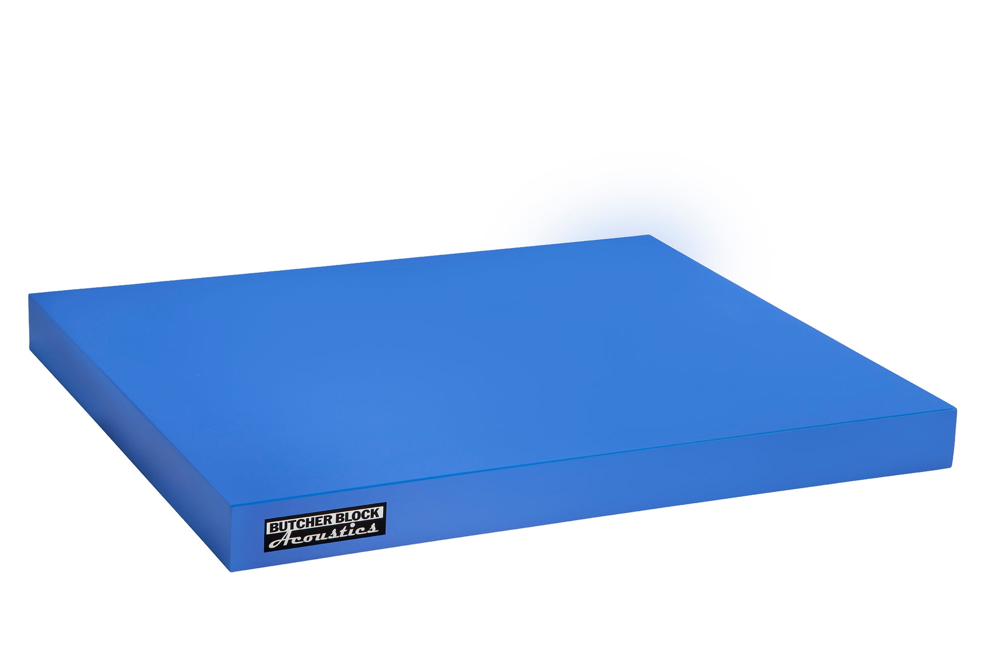 SOLID MAPLE EDGE-GRAIN AUDIO PLATFORMS W/ THREADED BRASS INSERTS - BLUE - 1½" THICK
