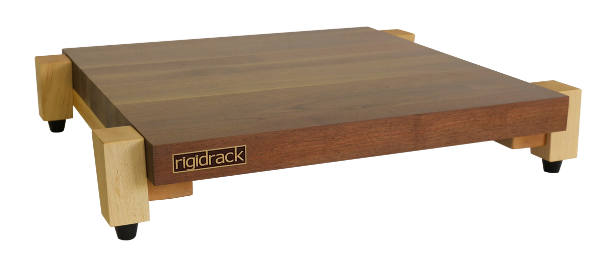 rigidrack® Amp Stands - 1½&quot; Thick Solid Walnut Platforms - 1½&quot; Maple Legs