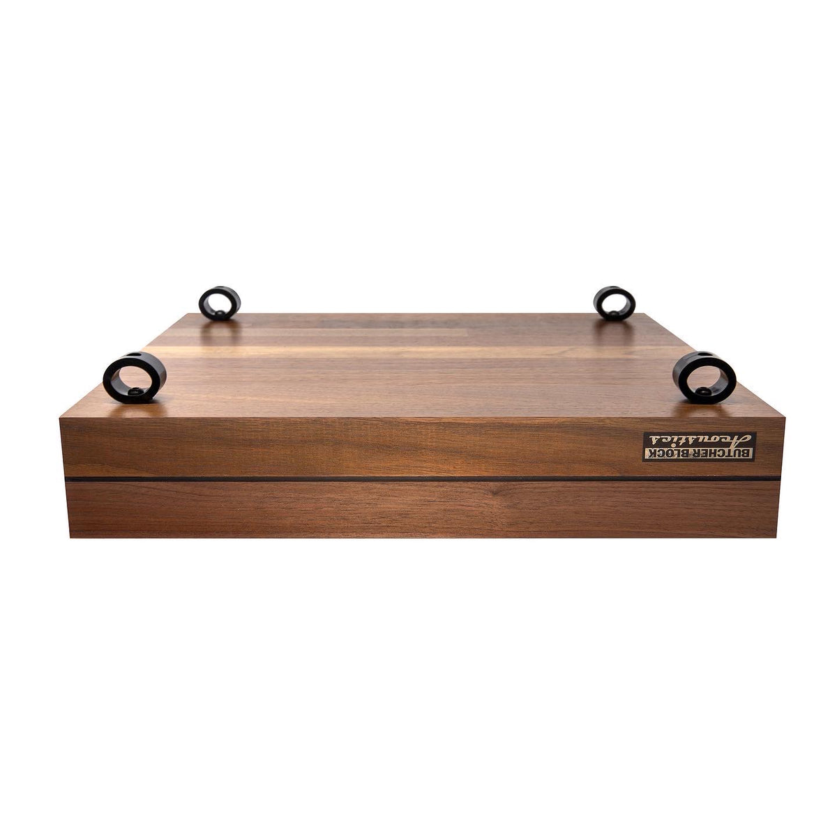 Double B - Walnut Edge-Grain Isolation Platform w/ M6 or M8 Threaded Brass Inserts - 3⅛&quot; Thick
