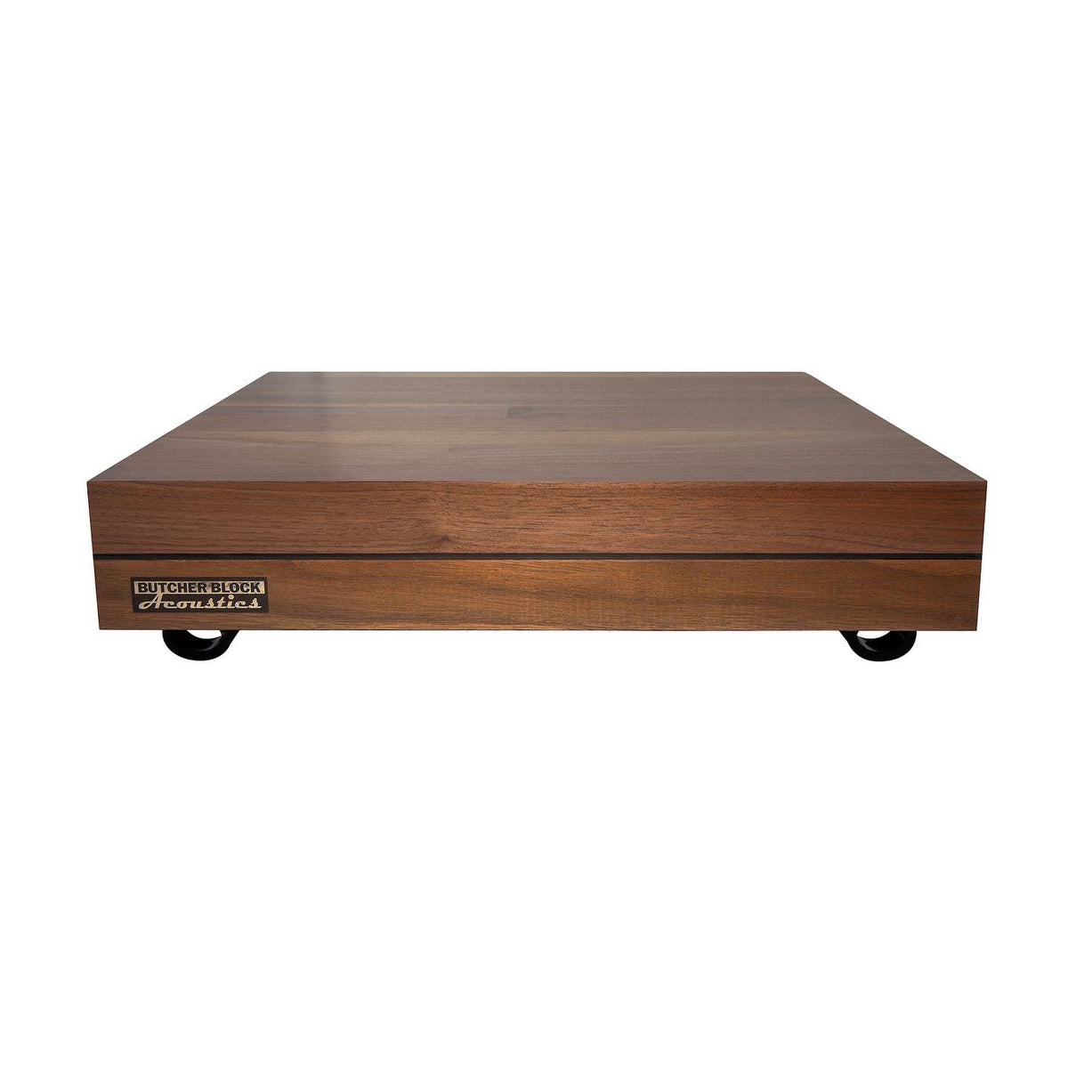 Double B - Walnut Edge-Grain Isolation Platform w/ M6 or M8 Threaded Brass Inserts - 3⅛&quot; Thick