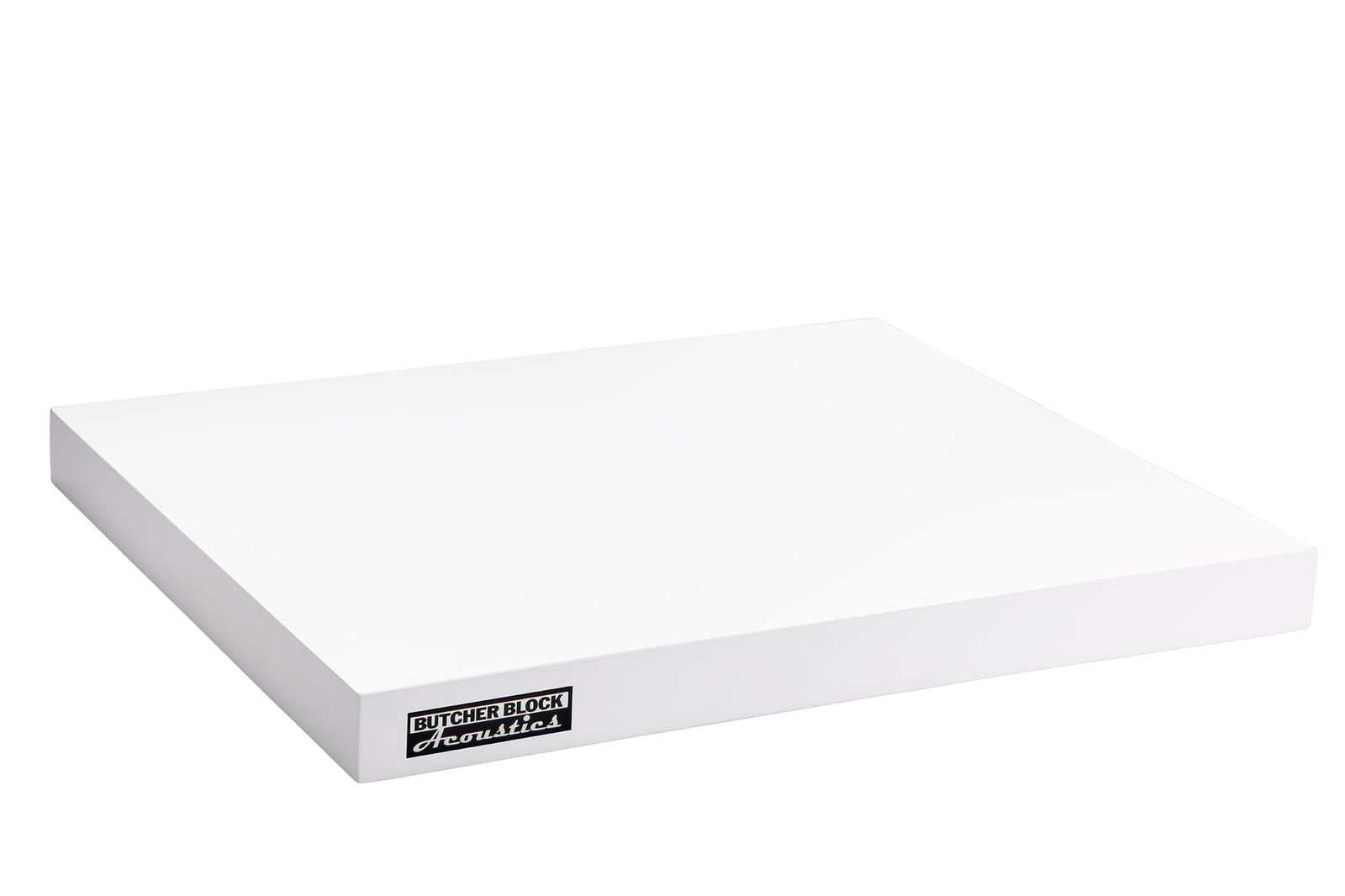 Solid Maple Edge-Grain White Audio Platforms w/ Threaded Brass Inserts - 1½" Thick