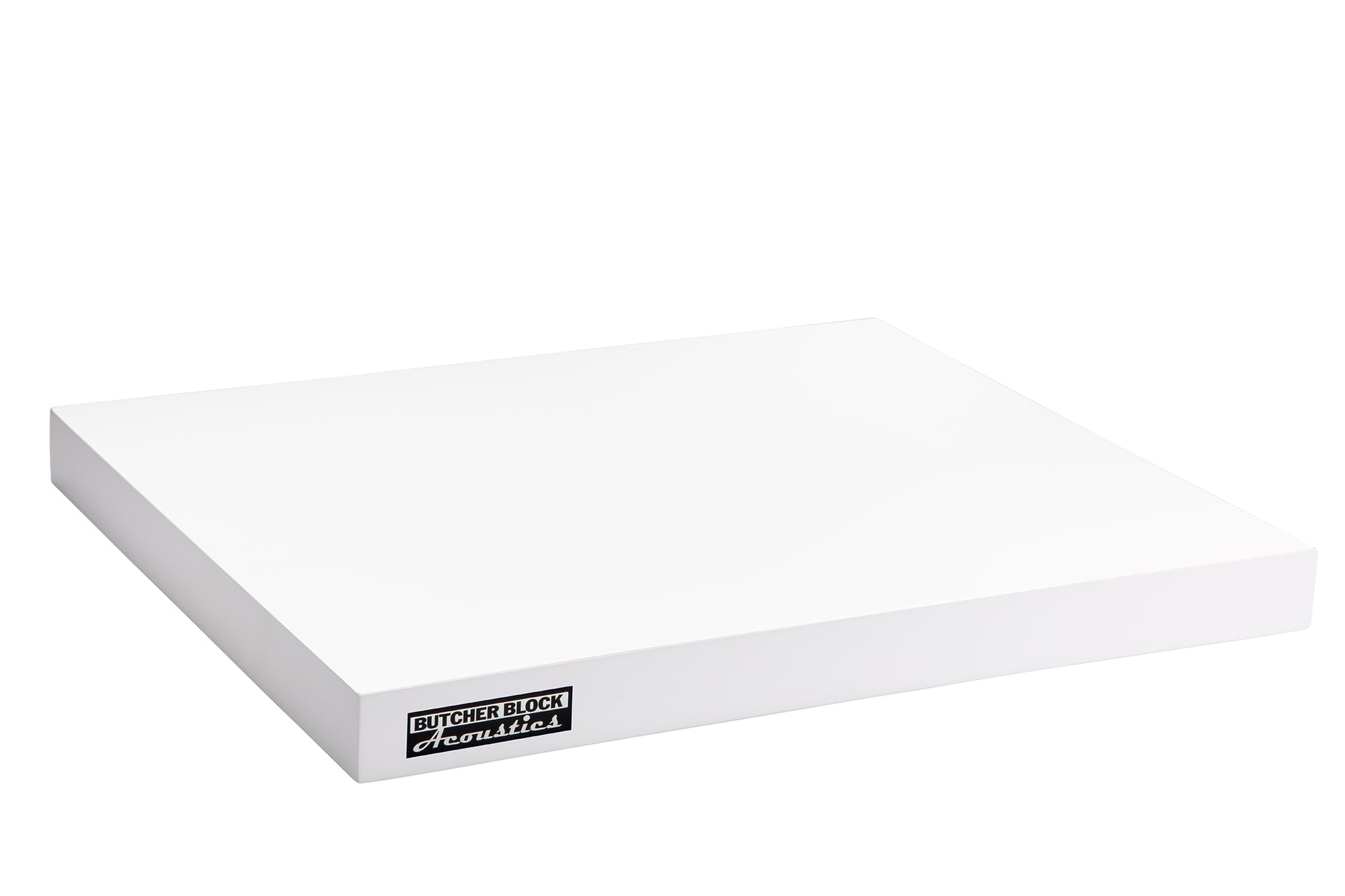 SOLID MAPLE EDGE-GRAIN AUDIO PLATFORMS W/ THREADED BRASS INSERTS - WHITE - 1½" THICK