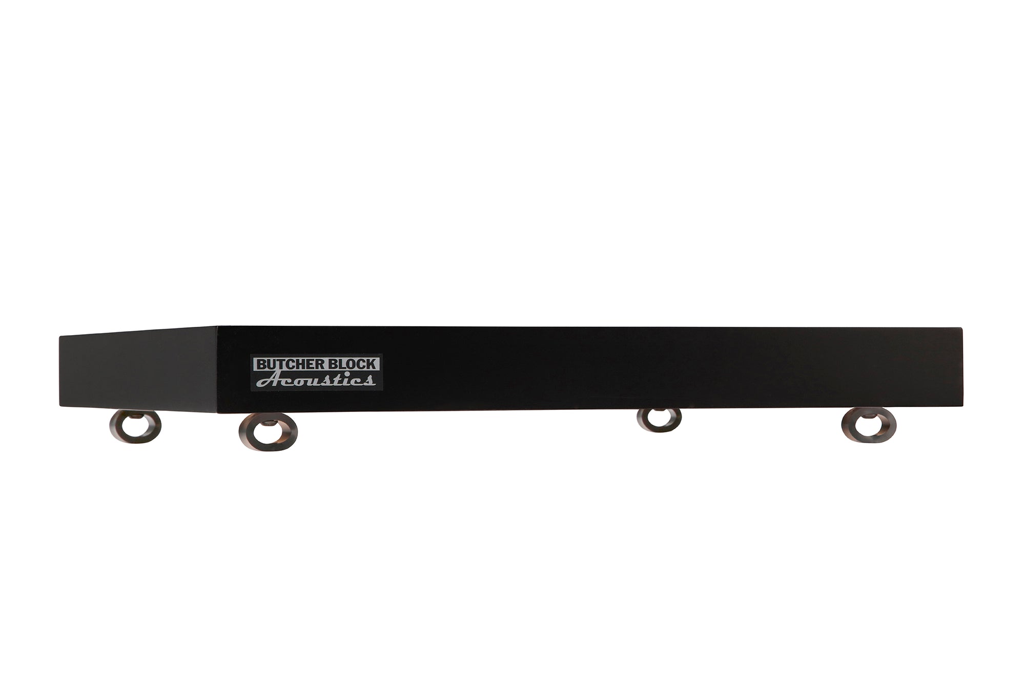 Solid Maple Edge-Grain Audio Platforms w/ Threaded Brass Inserts - Midnite Black - 1-3/4" Thick