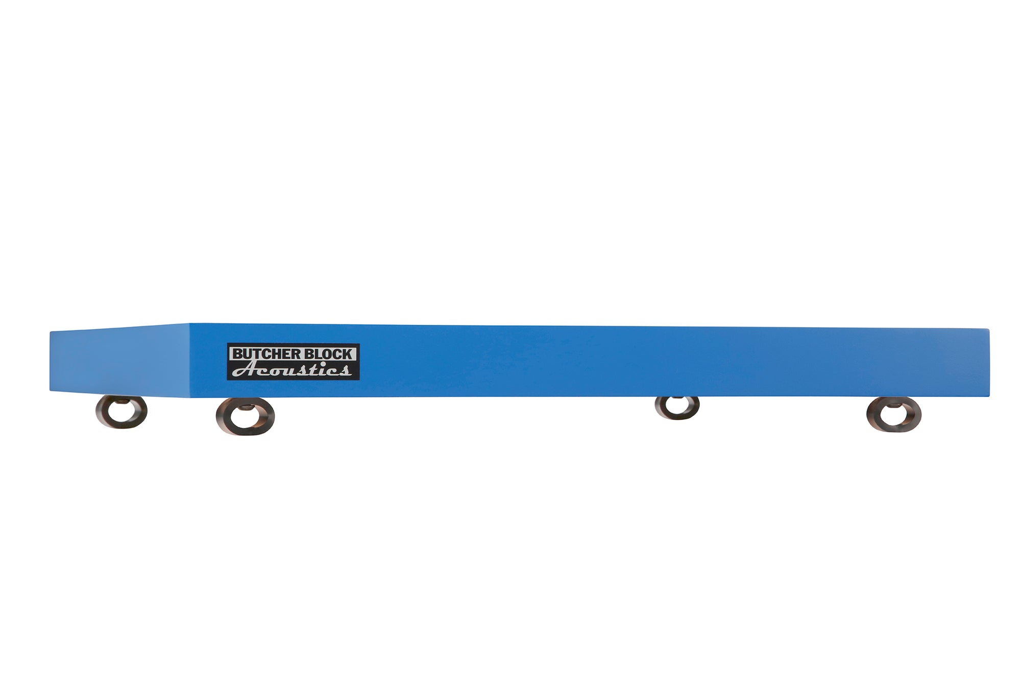 SOLID MAPLE EDGE-GRAIN AUDIO PLATFORMS W/ THREADED BRASS INSERTS - BLUE - 1½" THICK